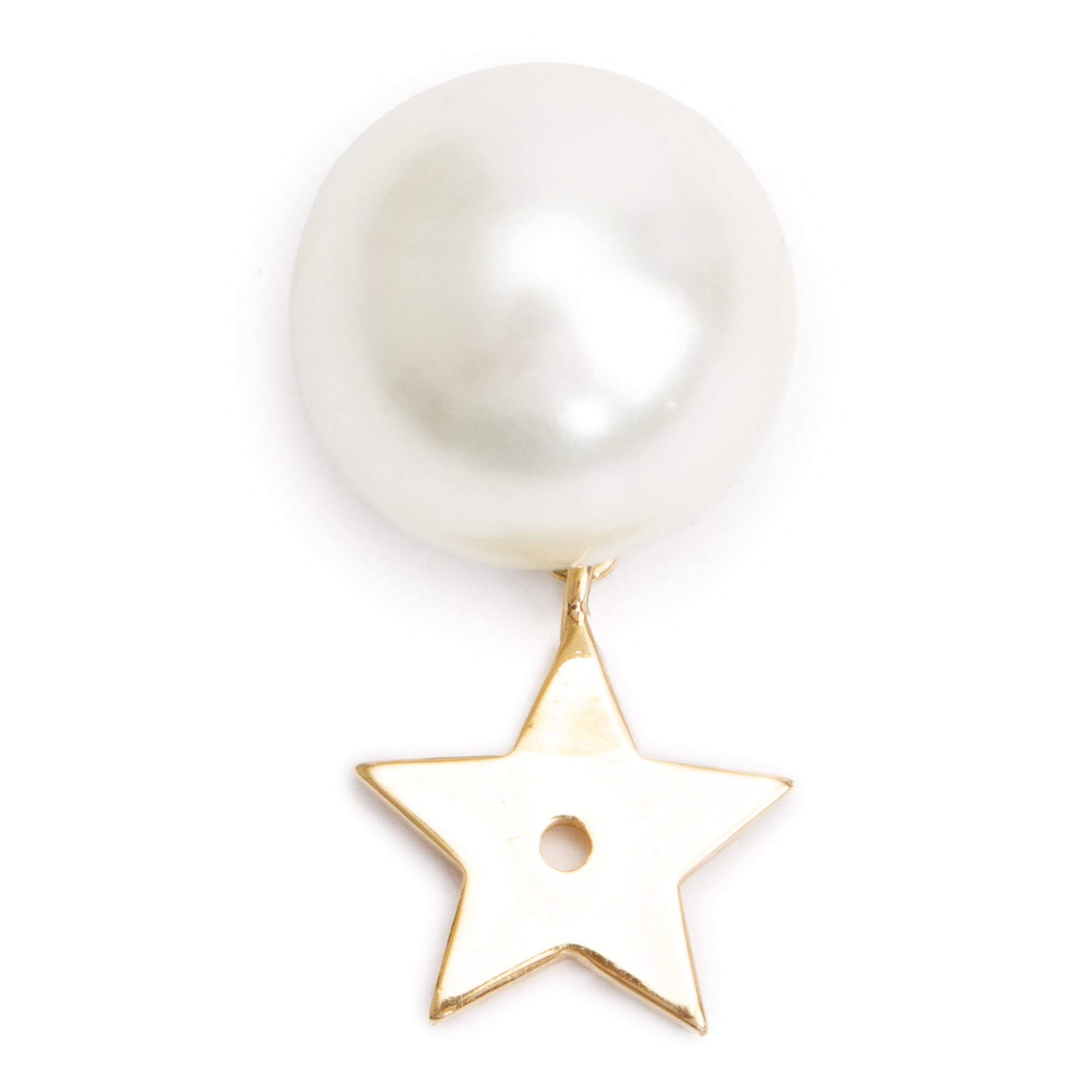 Christian Dior Gold Plated Faux Pearl My ABCDior Tribales Etoile Single Earring