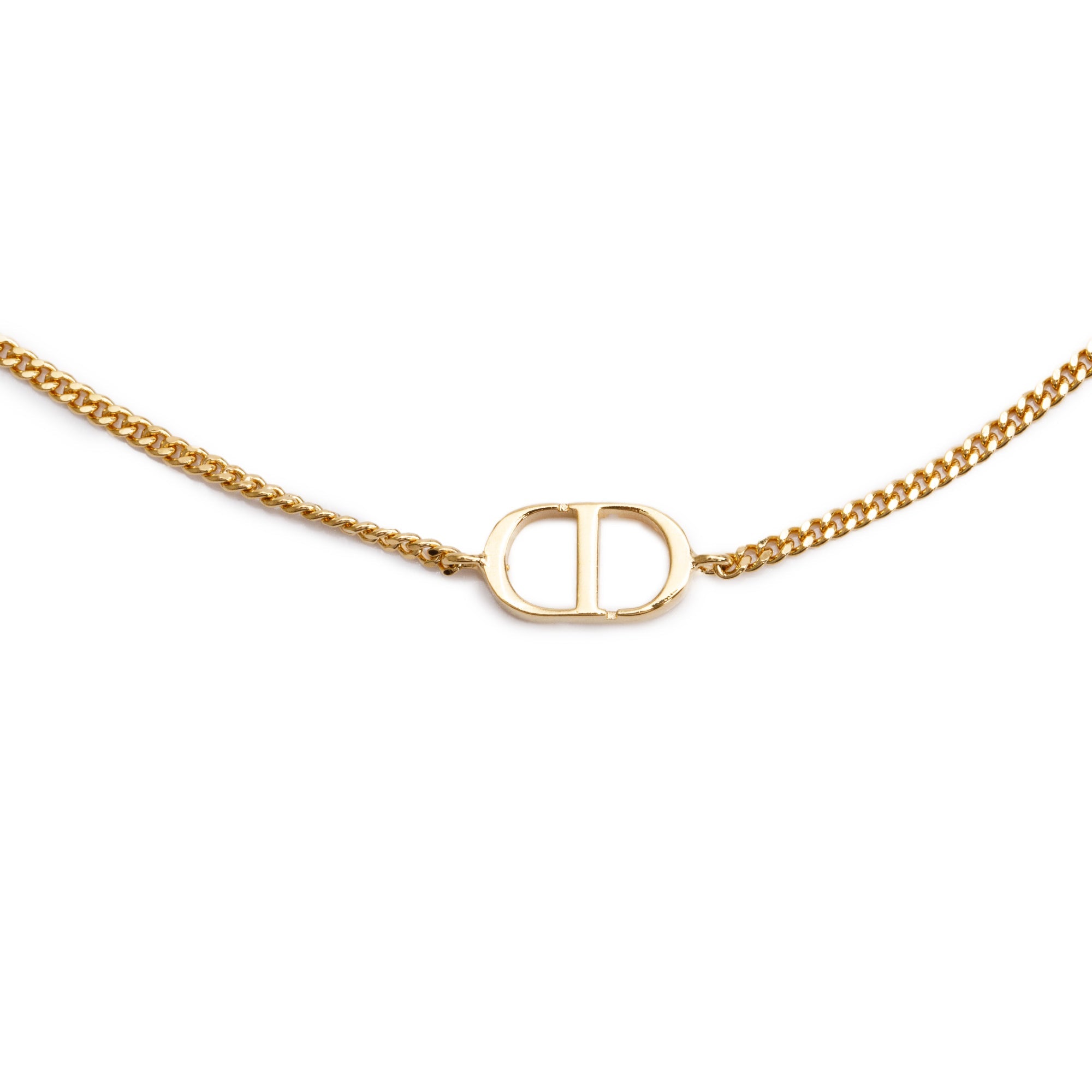 Christian Dior Gold-Plated Petit CD Faux Pearl Double Bracelet