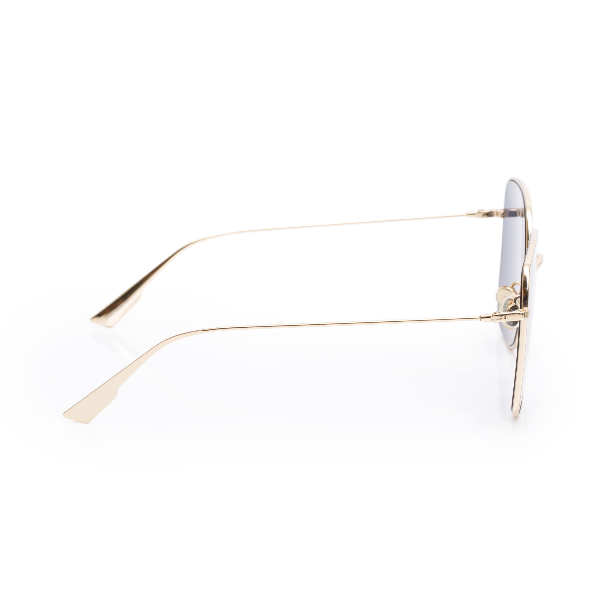 Christian Dior Gold-Tone Metal Frame DiorStellaire 1 Sunglasses w/ Case & Authenticity Card