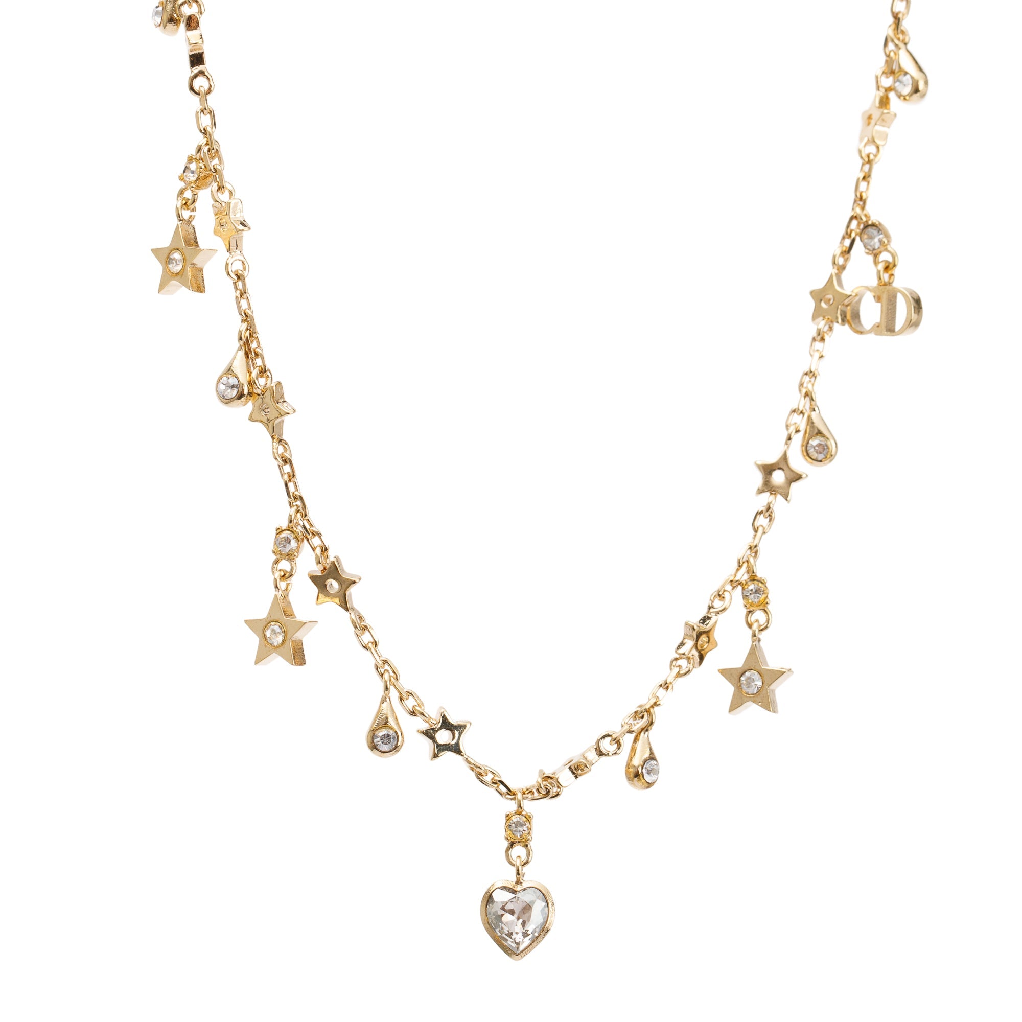 Christian Dior Gold-Tone Petite Charms Choker Necklace
