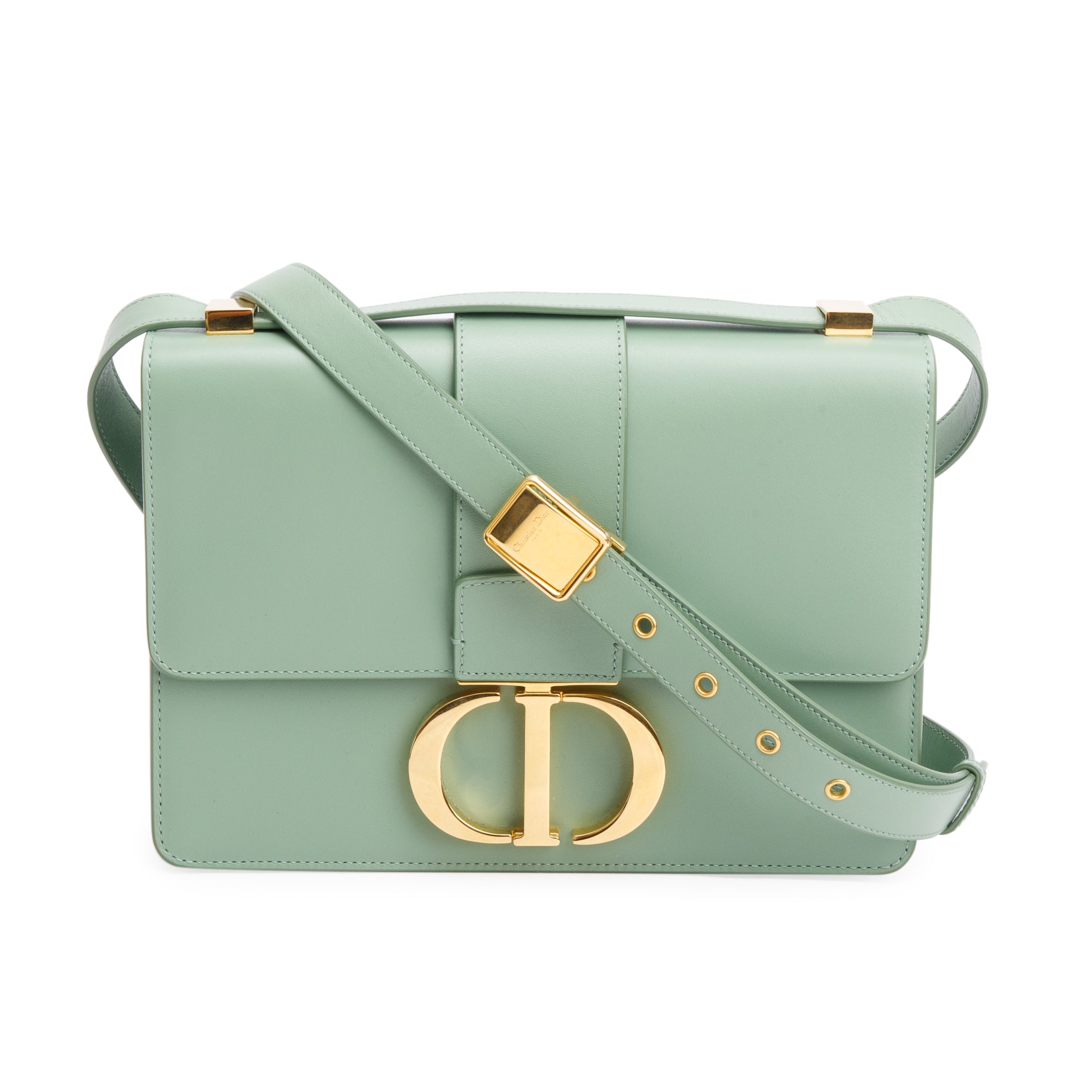 Christian Dior Green Box Leather 30 Montaigne Bag