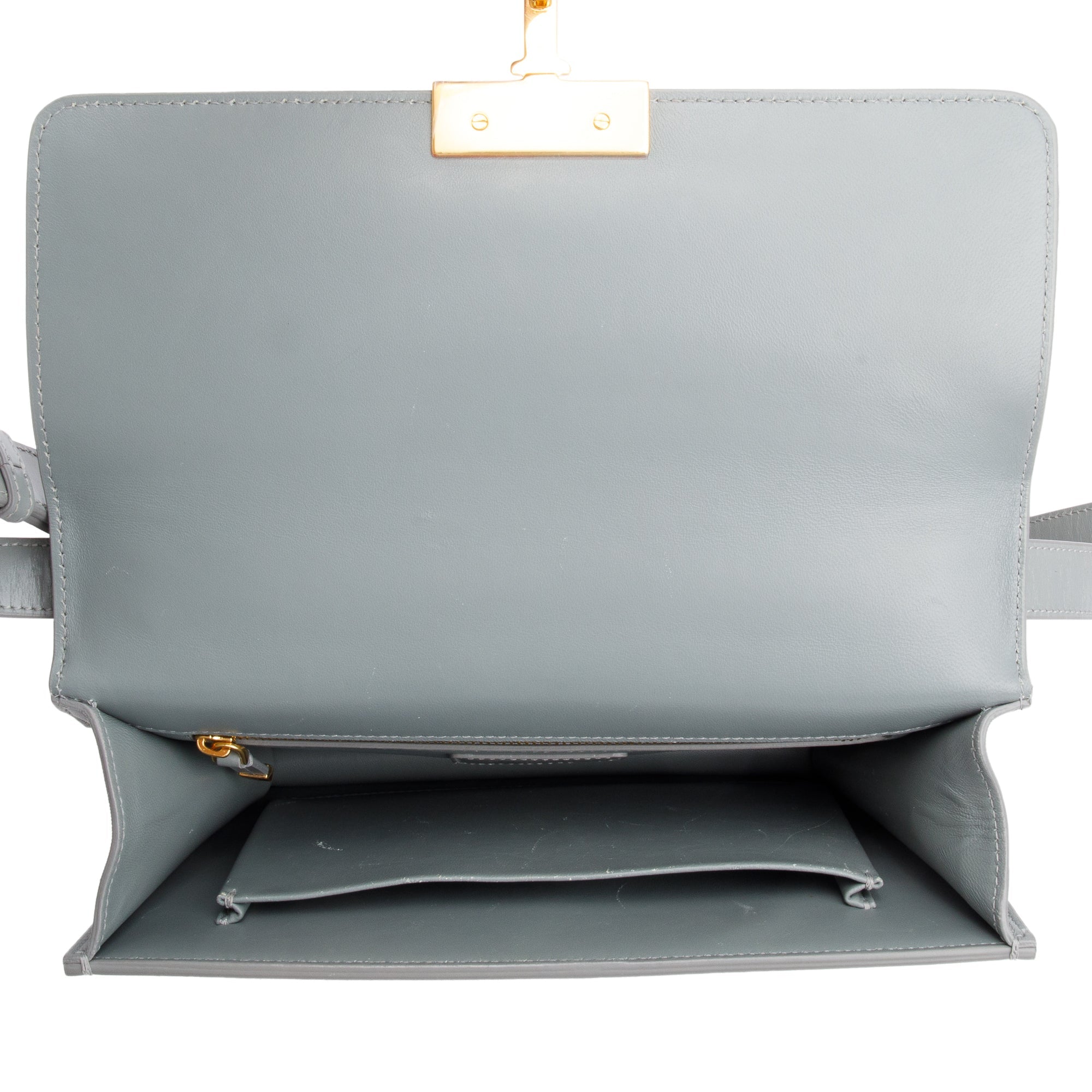 Christian Dior Grey Box Leather 30 Montaigne Bag