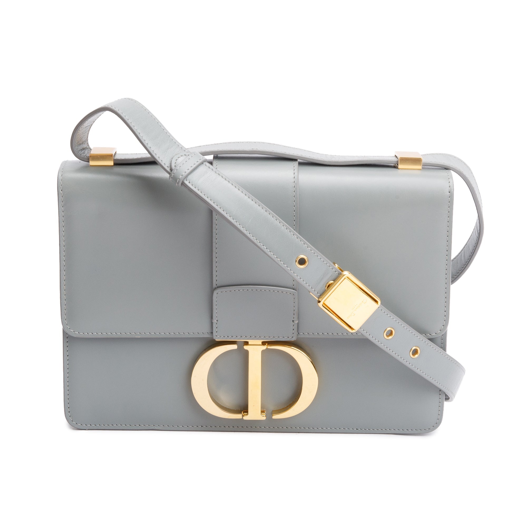 Christian Dior Grey Box Leather 30 Montaigne Bag