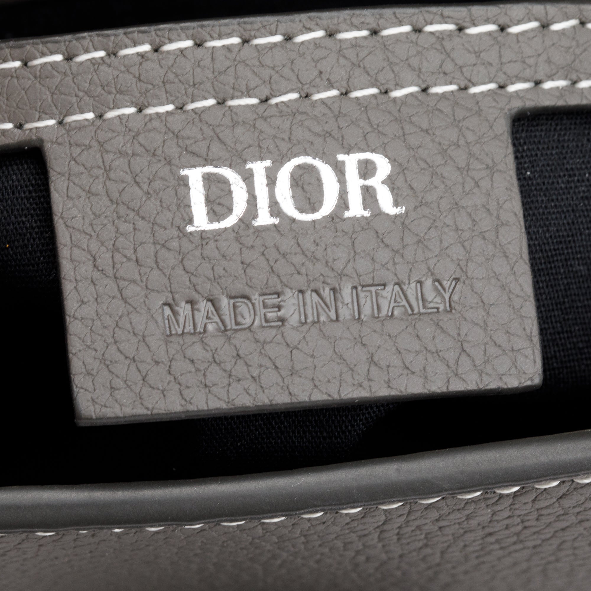 Christian Dior Grey Leather Mini Gallop Backpack w/ Box