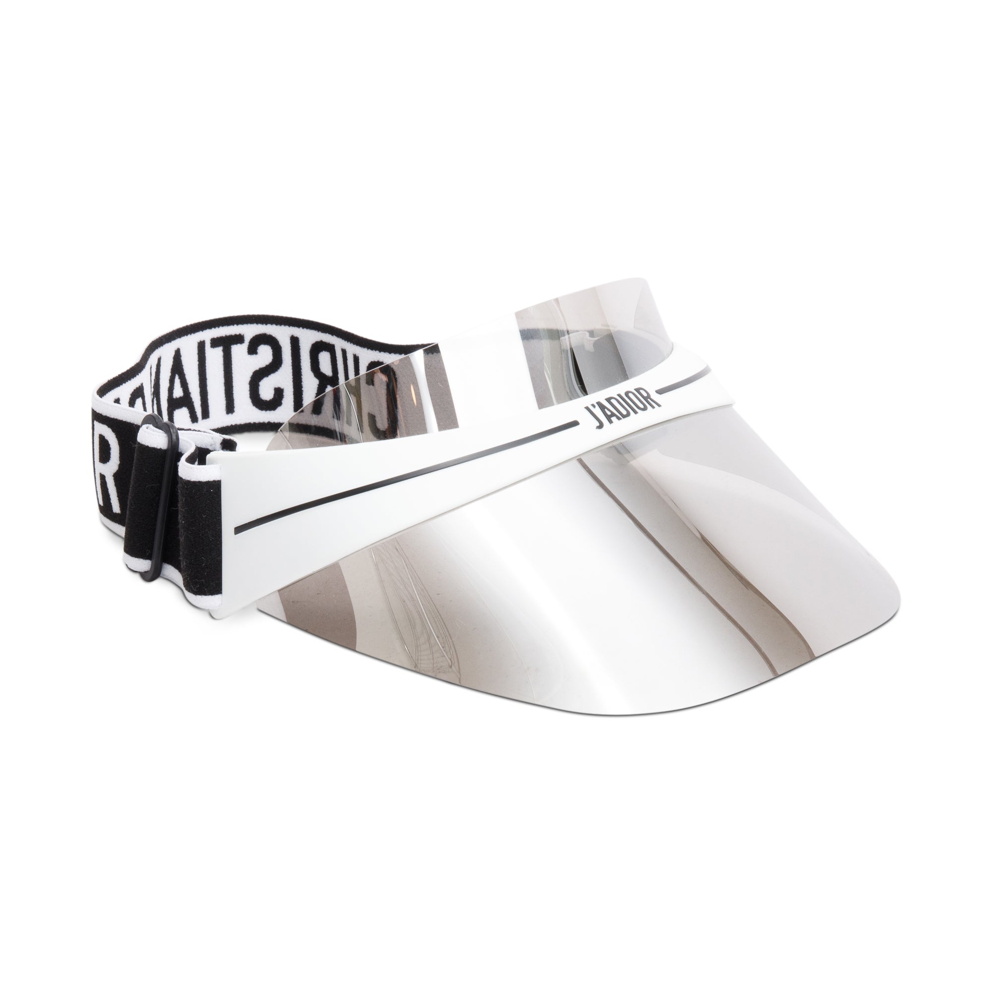 Christian Dior Grey/White DiorClub 1 Visor w/ Box & Authenticity Card