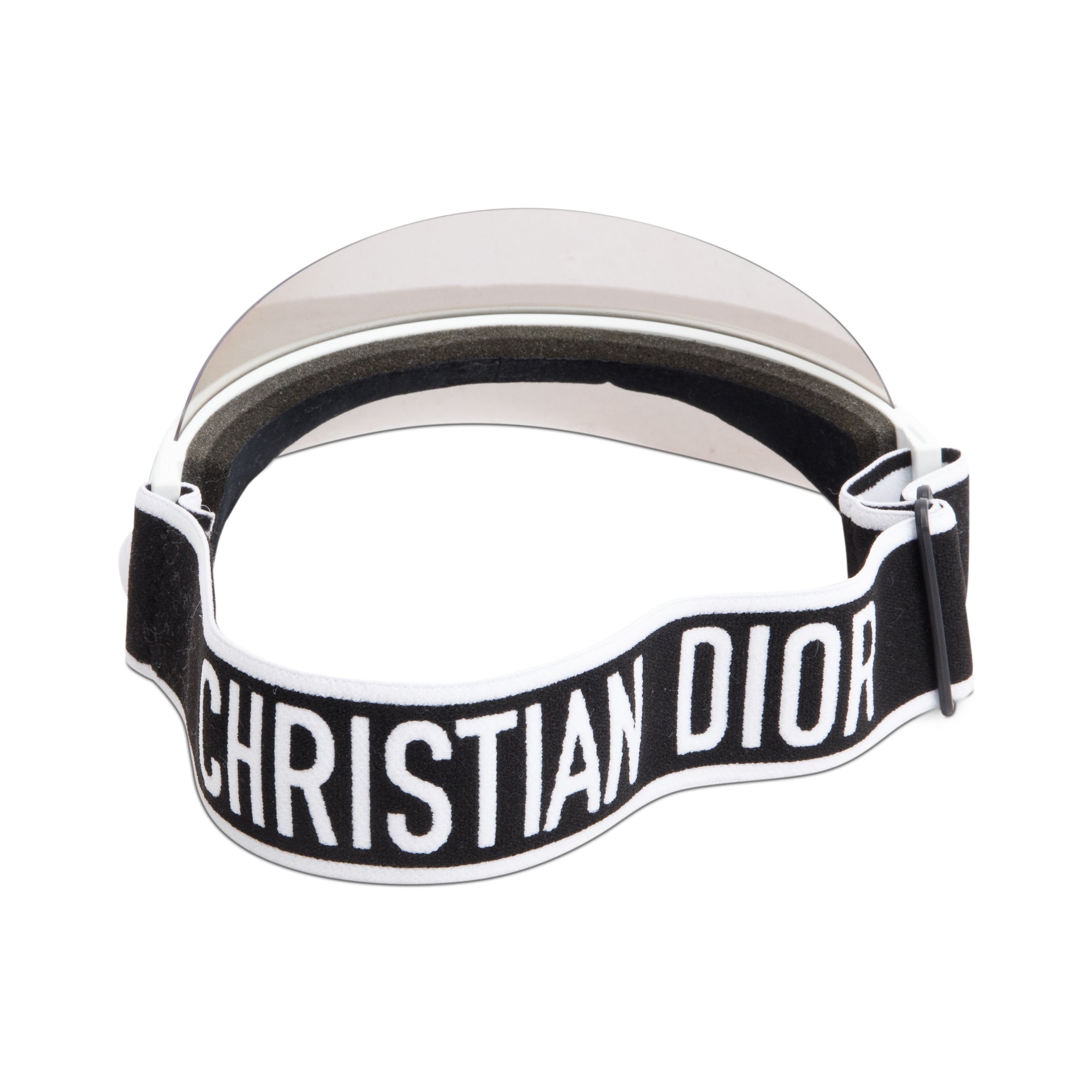 Christian Dior Grey/White DiorClub 1 Visor w/ Box & Authenticity Card