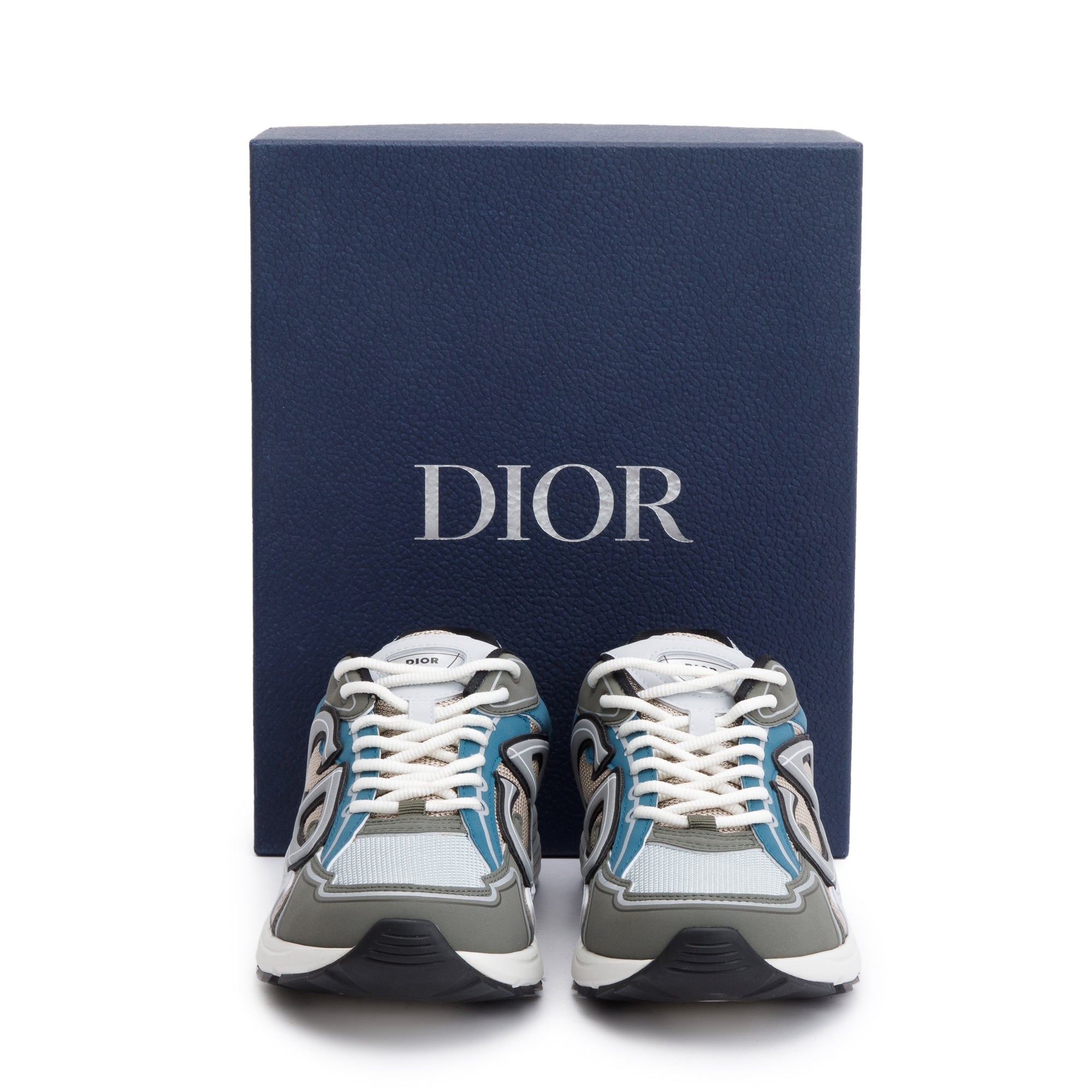 Christian Dior Gtey/White Mesh Technical Fabric B30 Sneakers, Size 40 w/ Box
