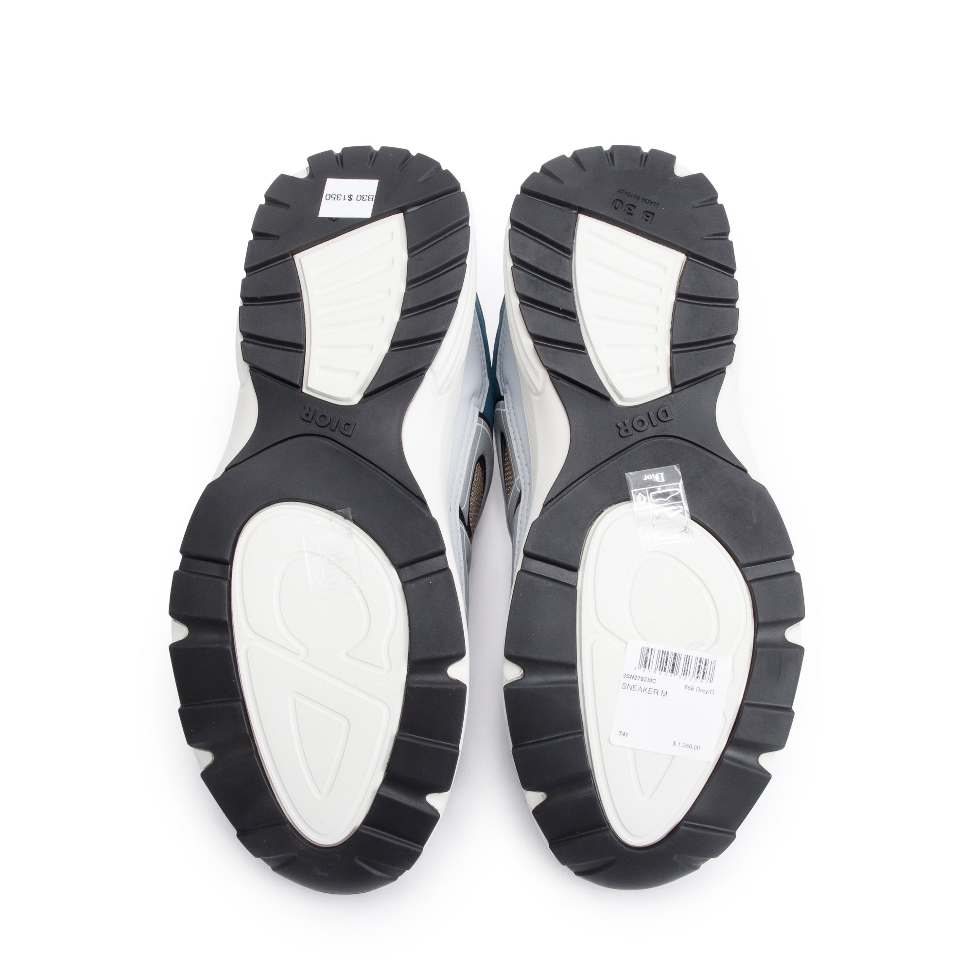 Christian Dior Gtey/White Mesh Technical Fabric B30 Sneakers, Size 40 w/ Box