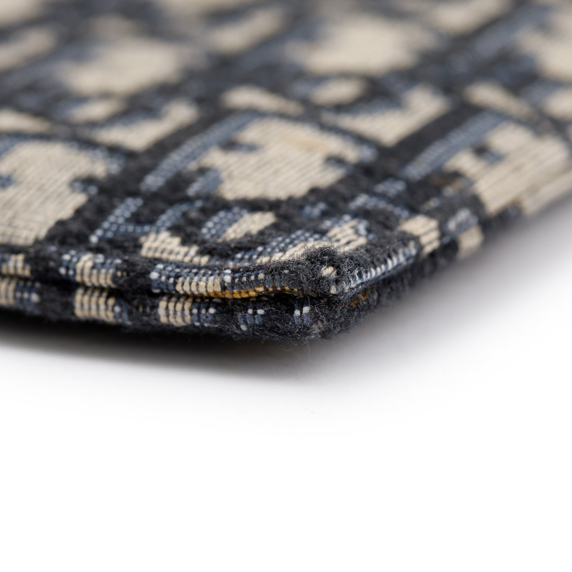 Christian Dior Homme 2020 Beige & Black Oblique Jacquard A4 Pouch w/ Strap, Box & Receipt