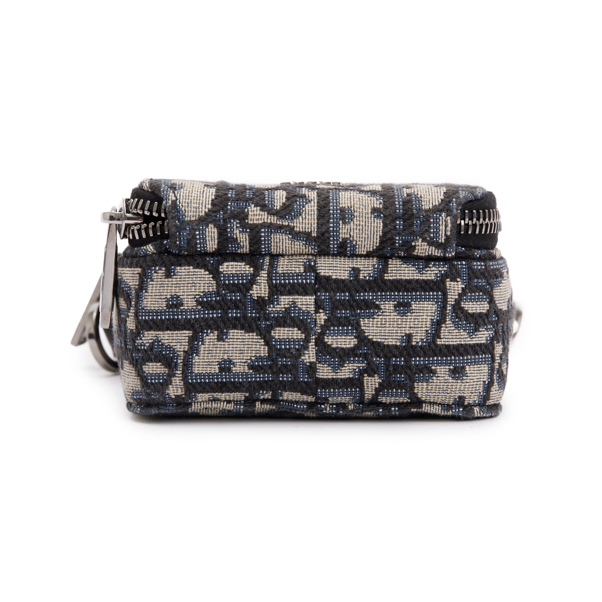 Christian Dior Men 2022 Beige & Black Oblique Jacquard Micro Rider Crossbody Pouch w/ Box & Receipt