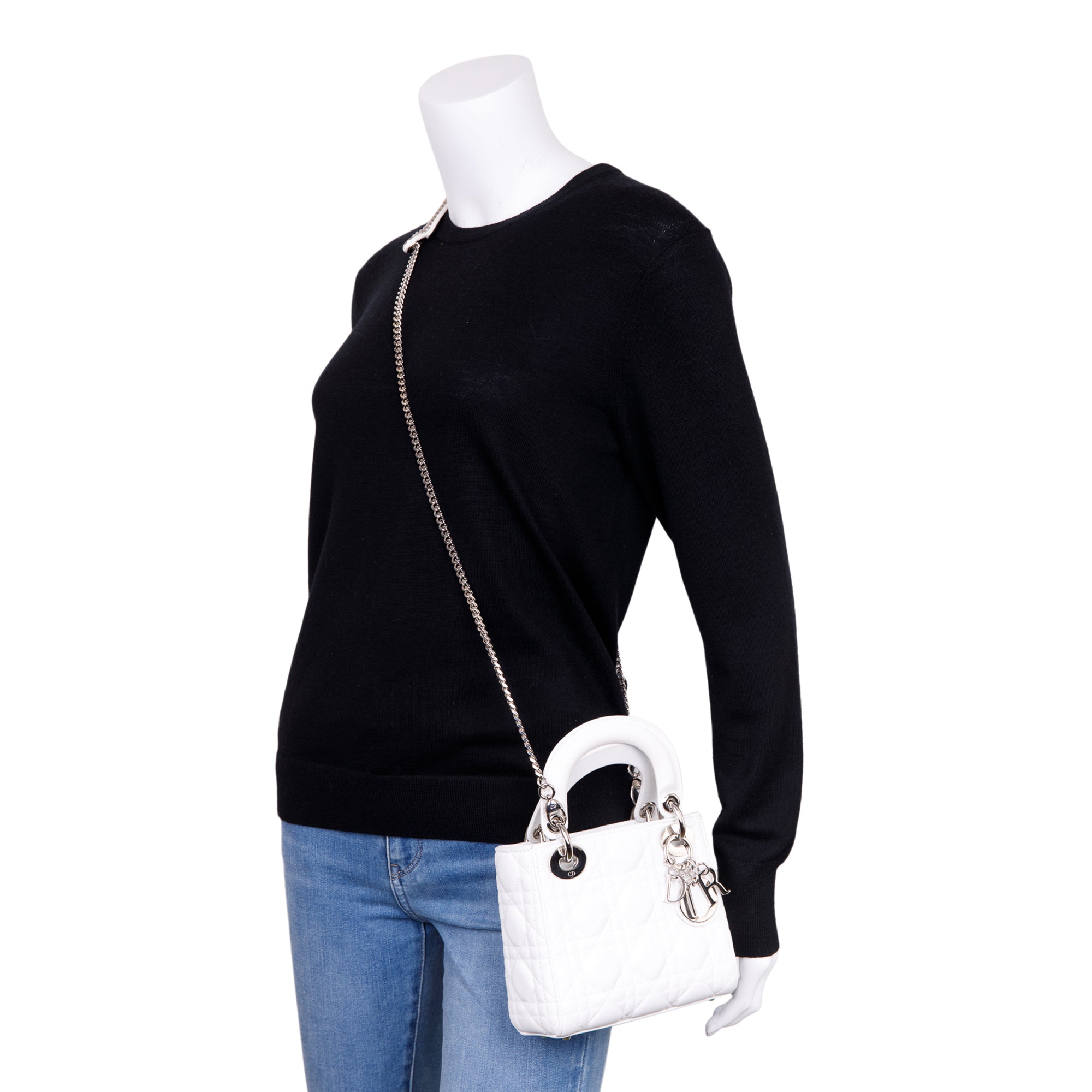 Christian Dior Mini Lady Dior Bag w/ Strap