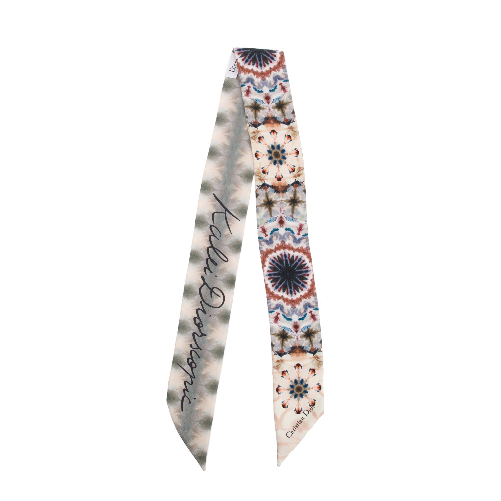 Christian Dior Multicolour Kaleidiorscopic Silk Twilly