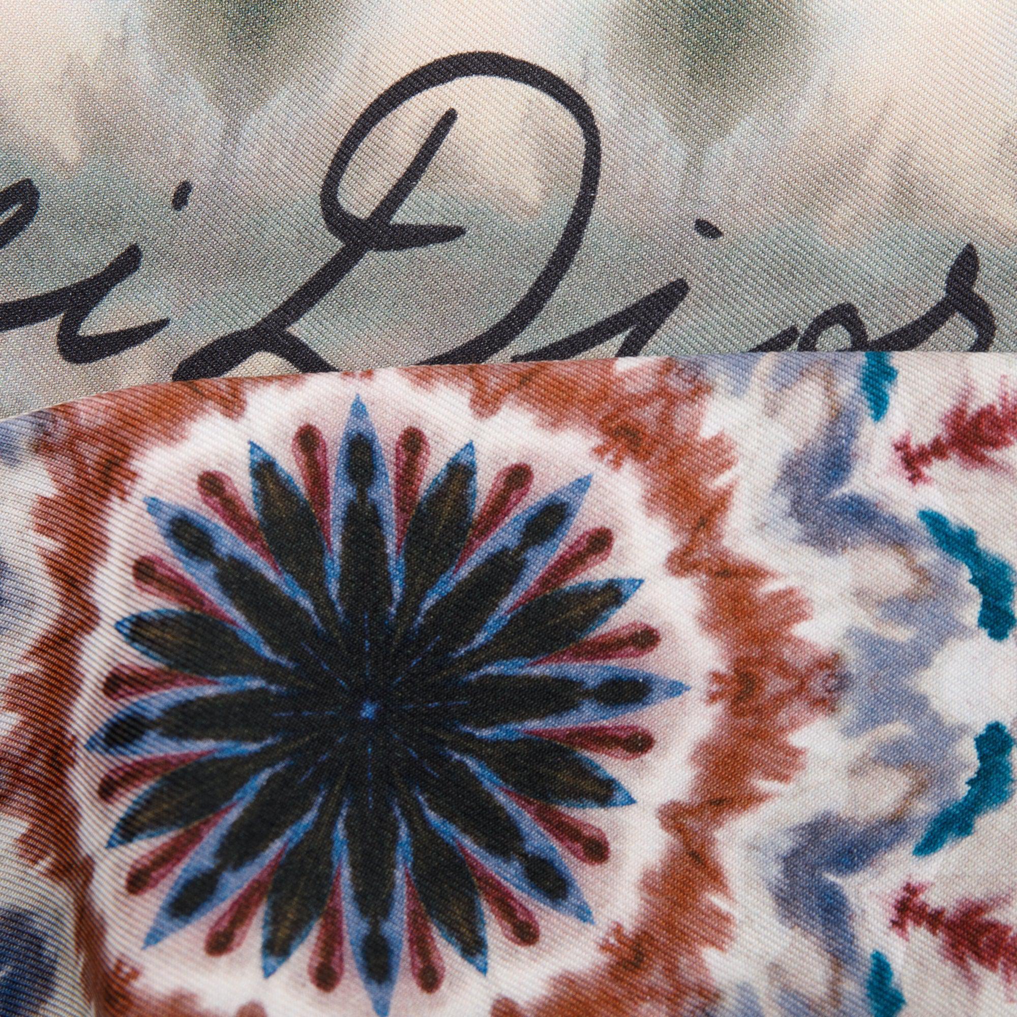 Christian Dior Multicolour Kaleidiorscopic Silk Twilly