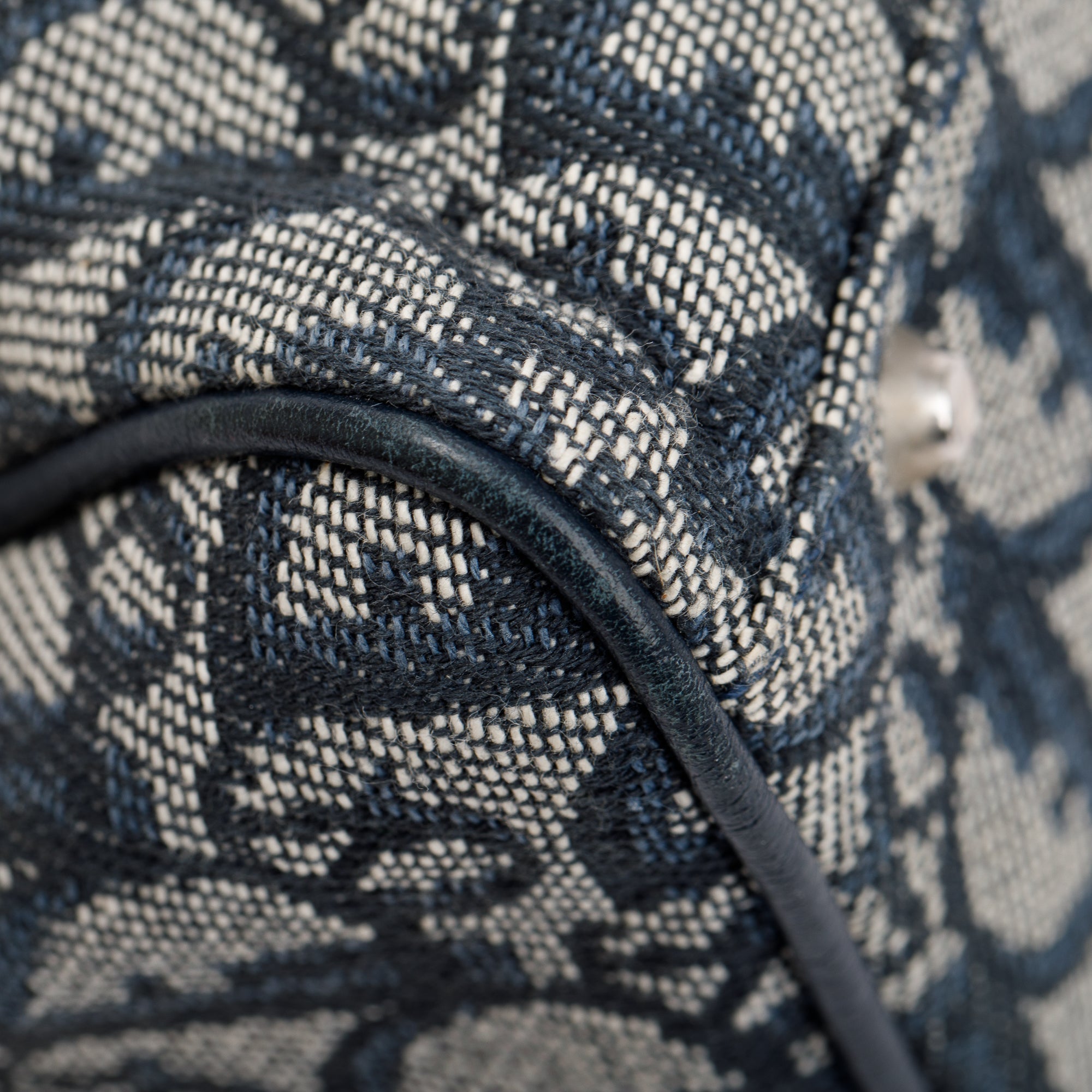 Christian Dior Navy Diorissimo Logo Charms Boston Bag