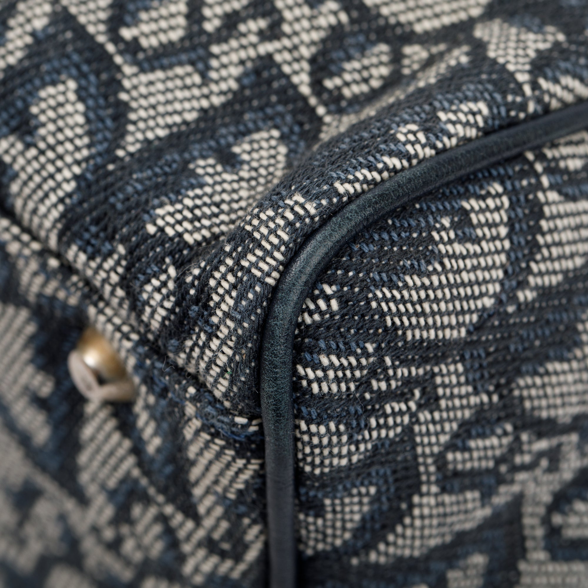 Christian Dior Navy Diorissimo Logo Charms Boston Bag