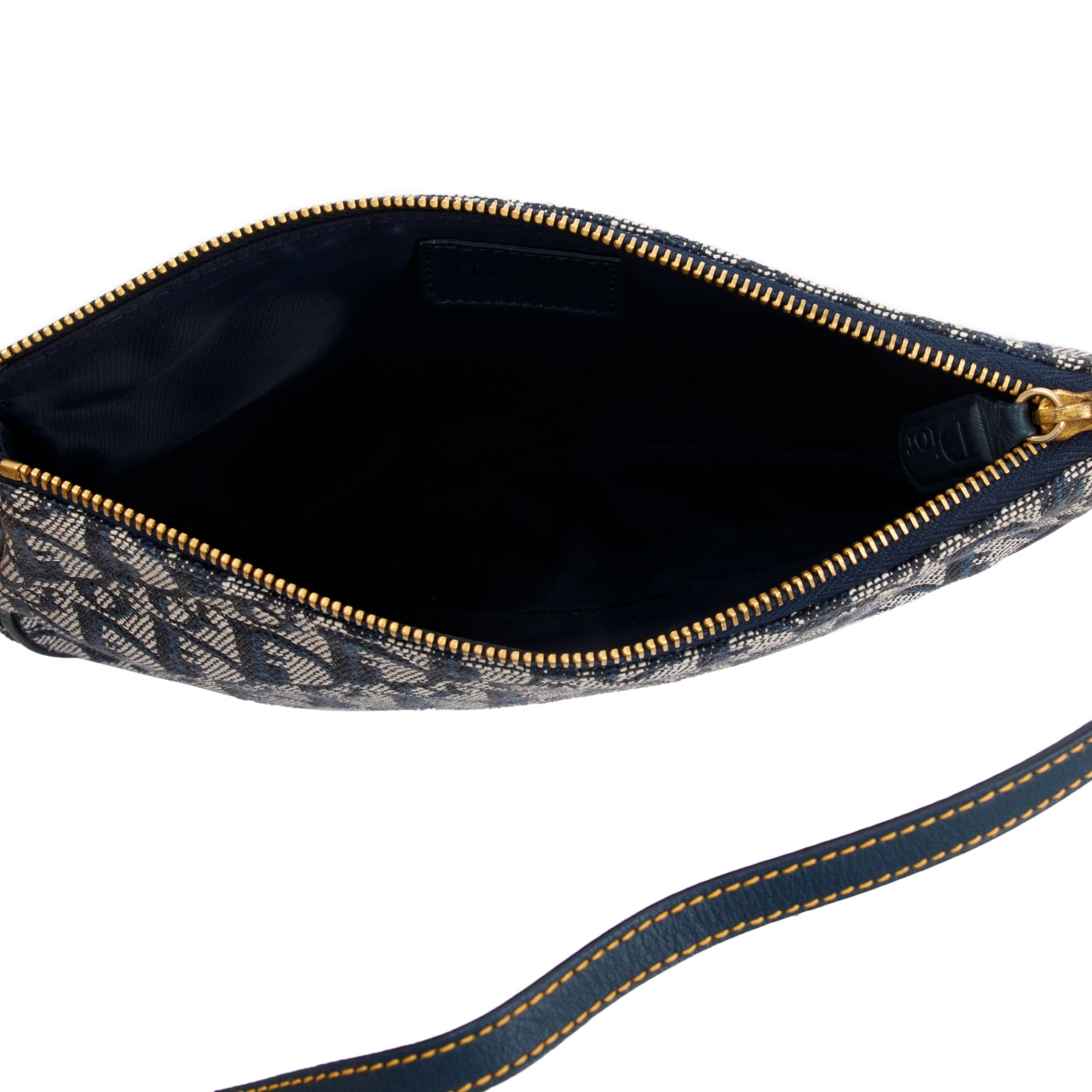 Christian Dior Navy Diorissimo Saddle Pochette