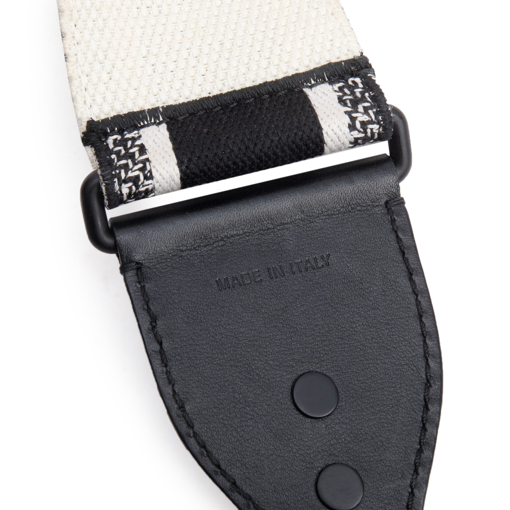 Christian Dior Navy/Beige Embroidered Woven Canvas Logo Shoulder Strap