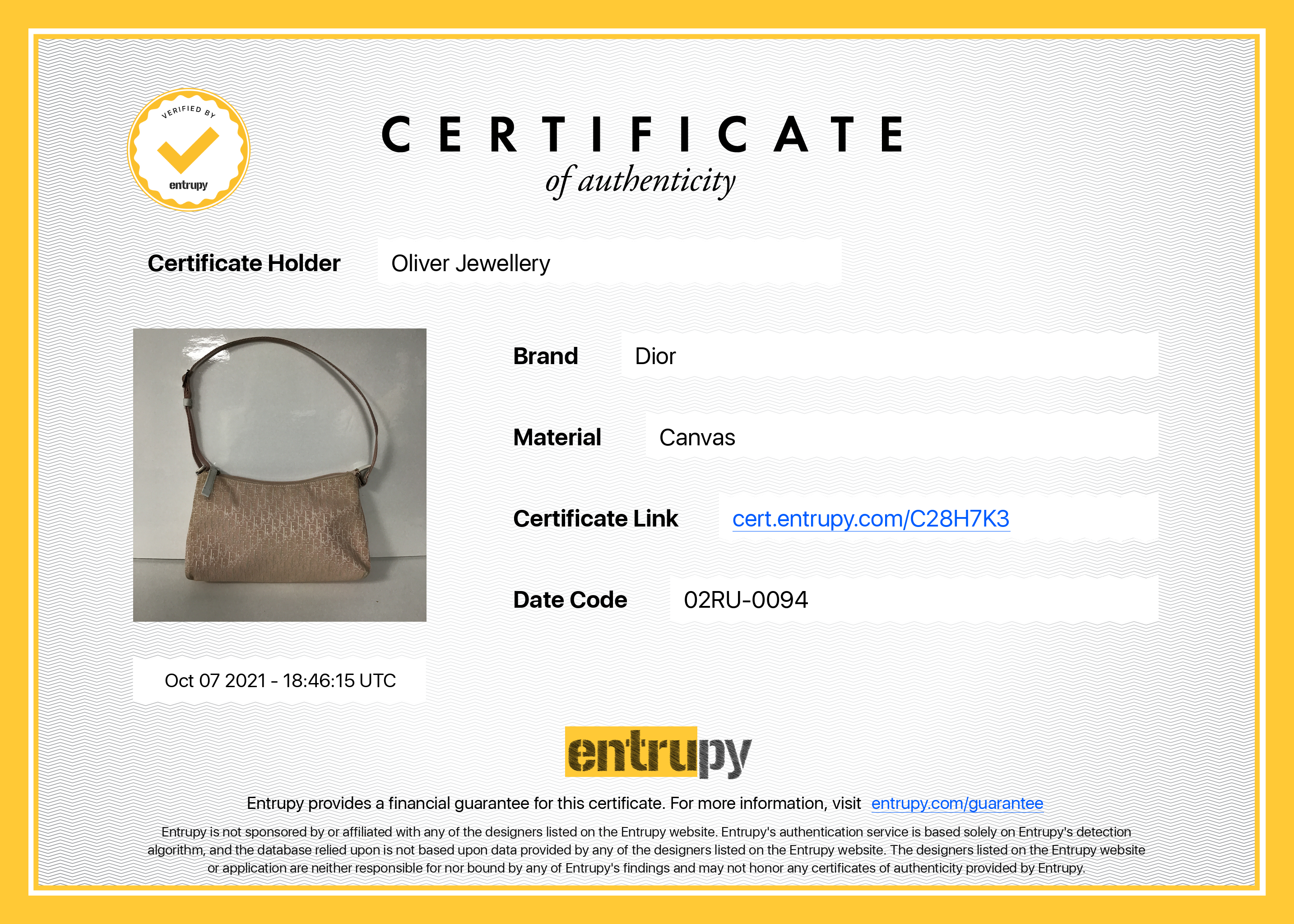 Christian Dior Oblique Canvas Baguette