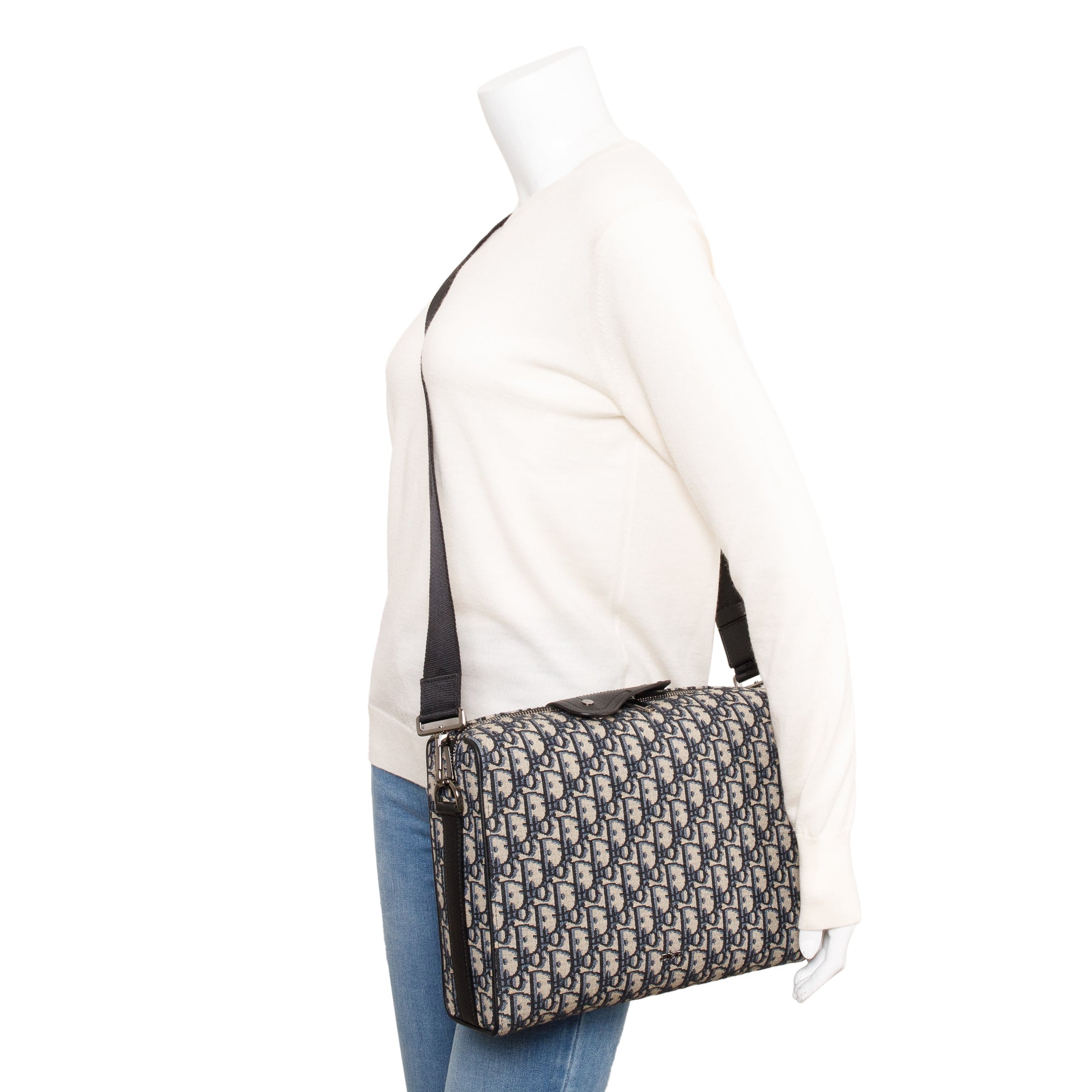 Christian Dior Oblique Lingot Messenger Bag w/ Box