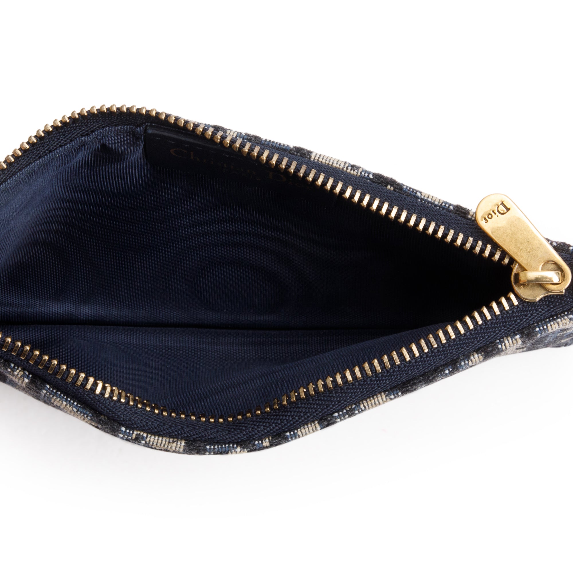 Christian Dior Oblique Long Saddle Wallet on Chain w/ Box & Insert