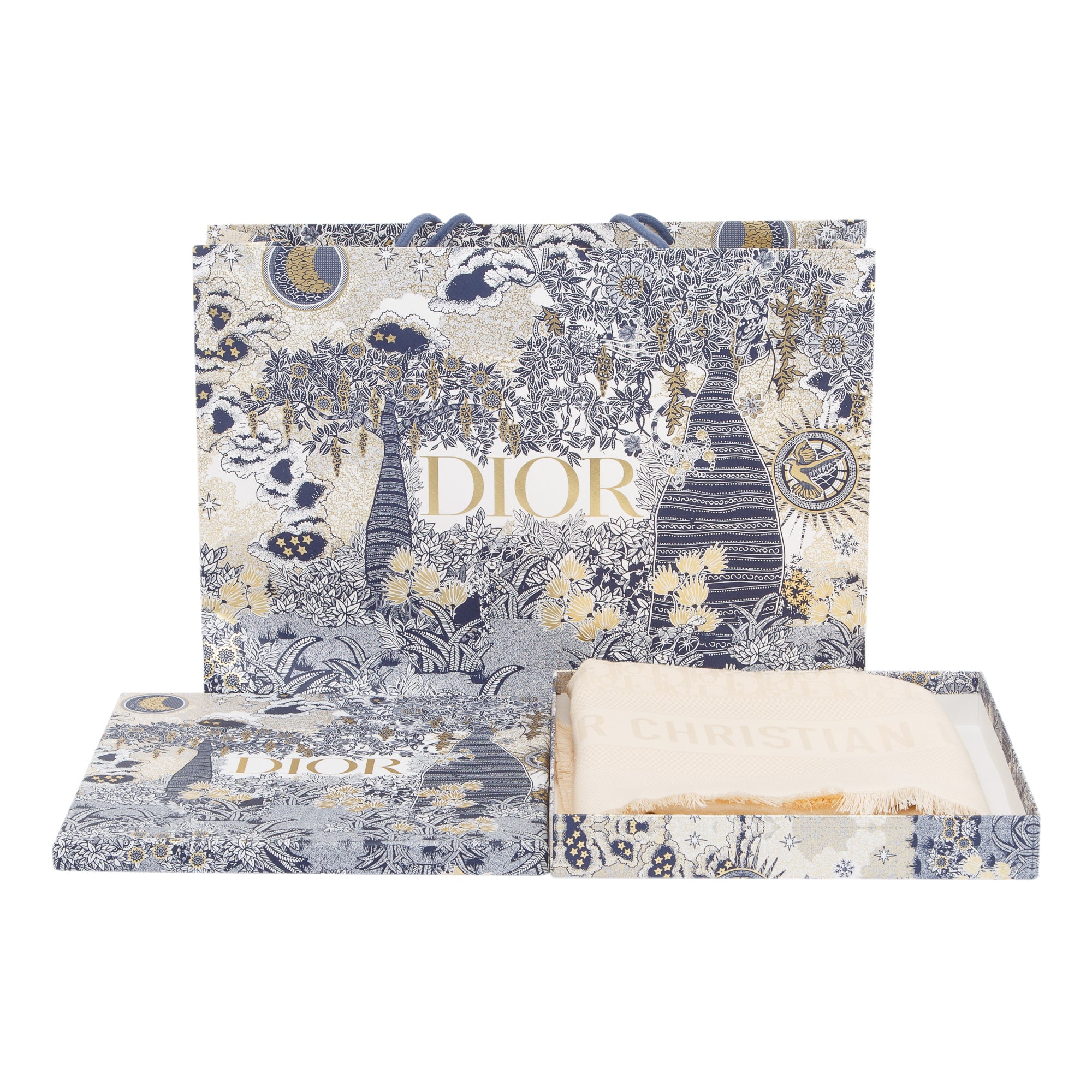 Christian Dior Oblique Shawl w/ Box