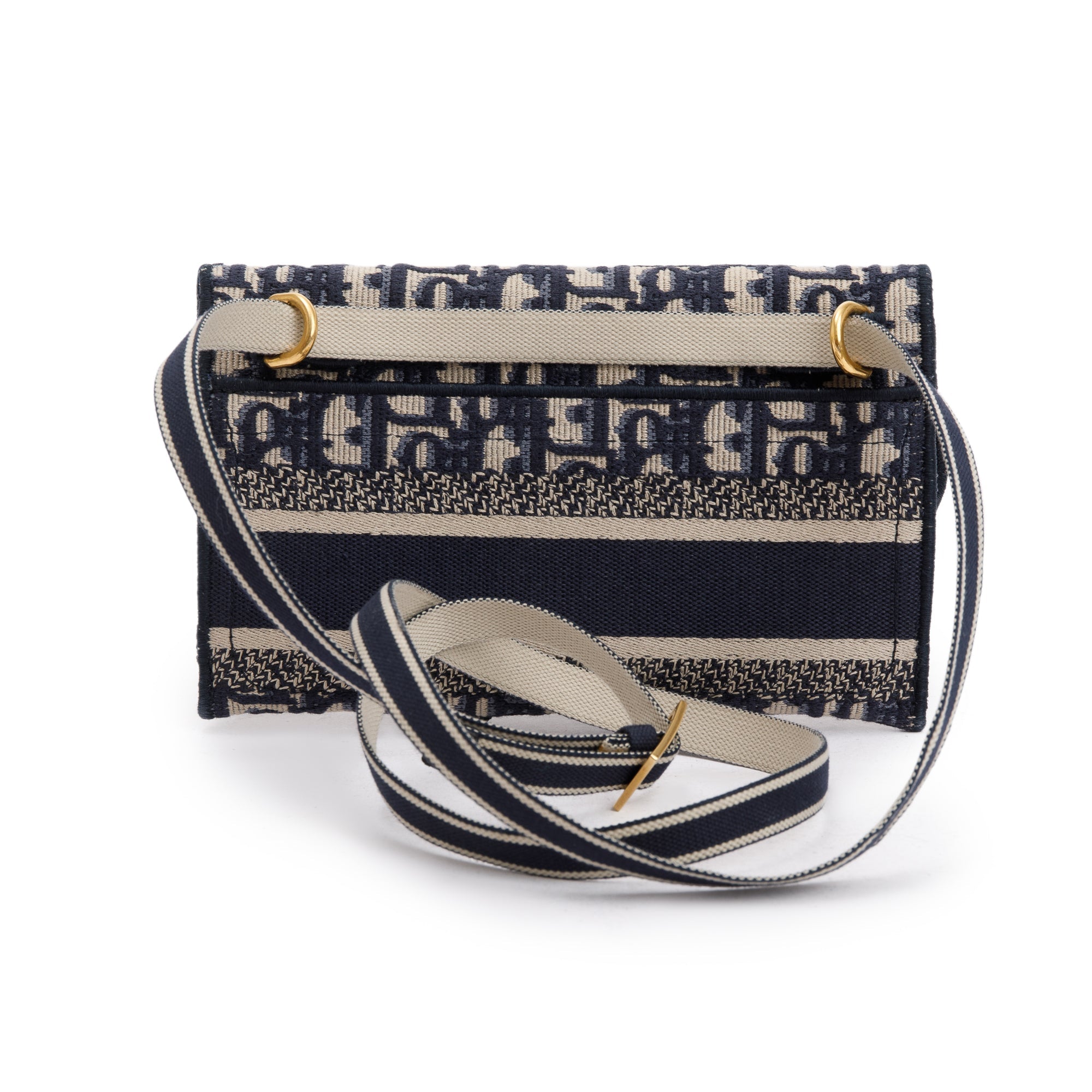 Christian Dior Oblique Slim Saddle Belt Pouch w/ Box & Authenticity Card