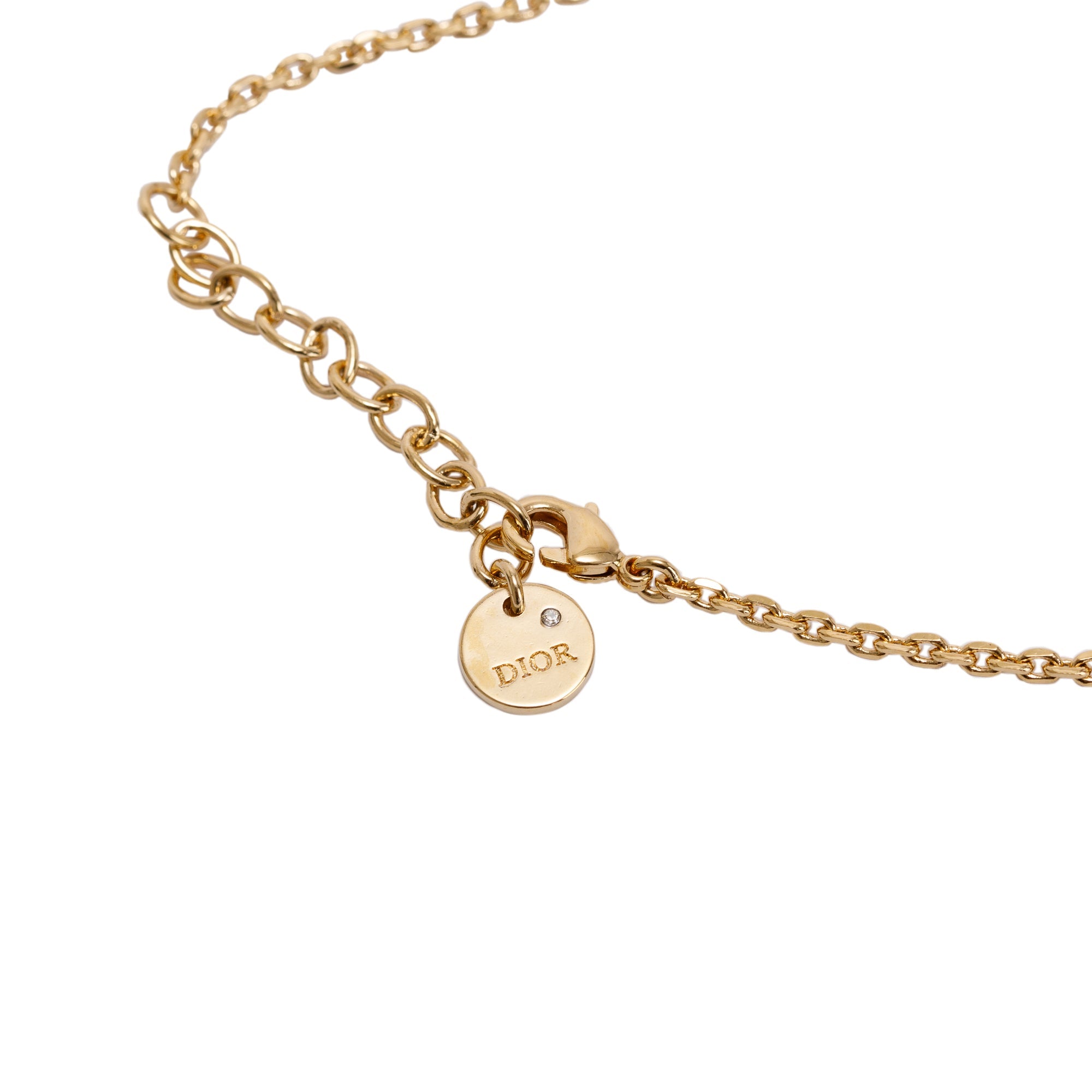 Christian Dior Petite CD Necklace w/ Box