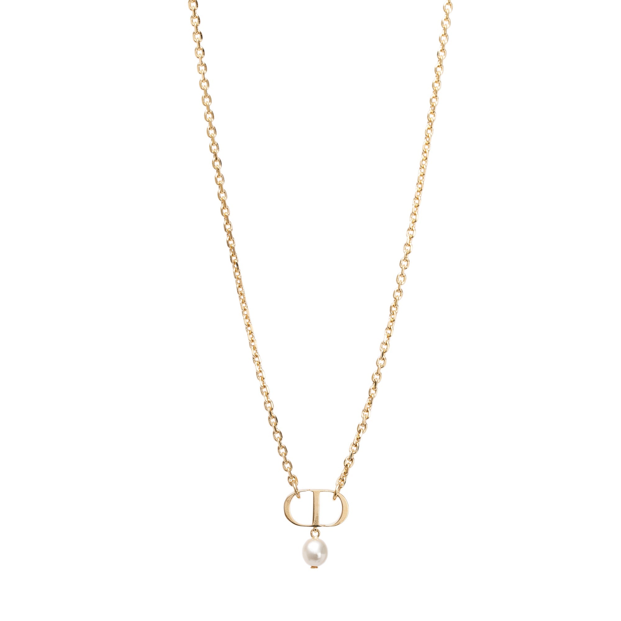 Christian Dior Petite CD Necklace w/ Box