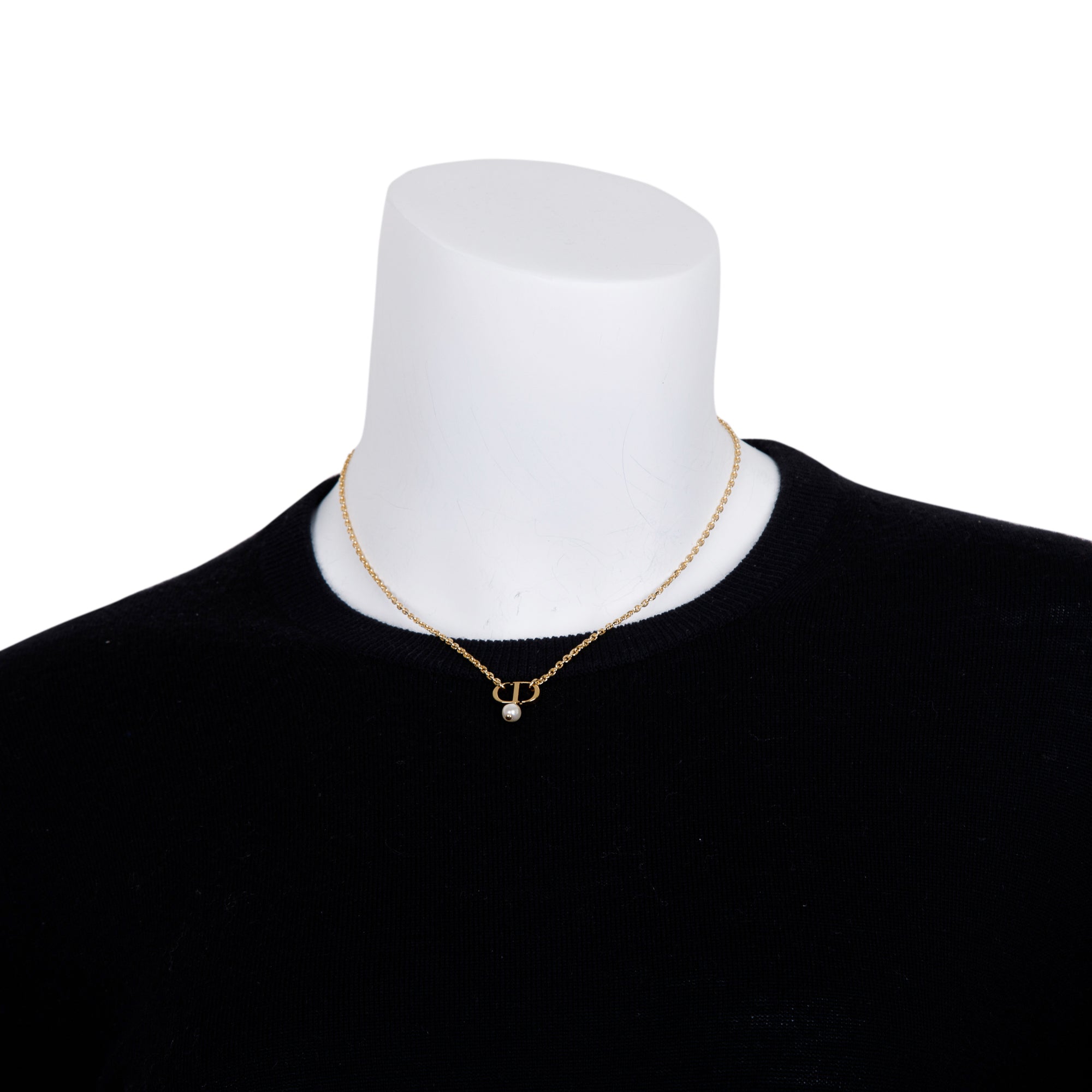 Christian Dior Petite CD Necklace w/ Box