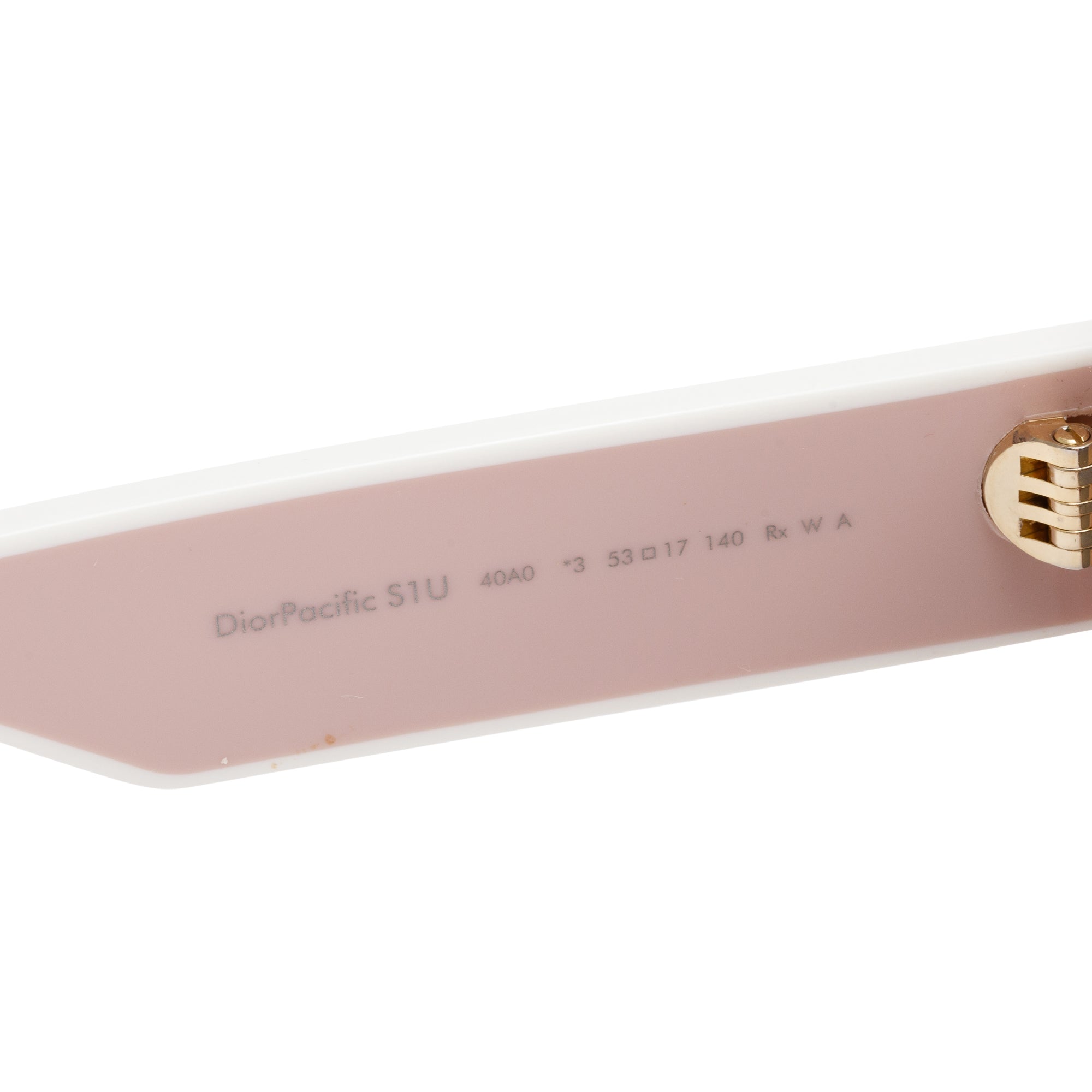 Christian Dior Pink Acetate DiorPacific S1U Rectangular Sunglasses w/ Box & Case