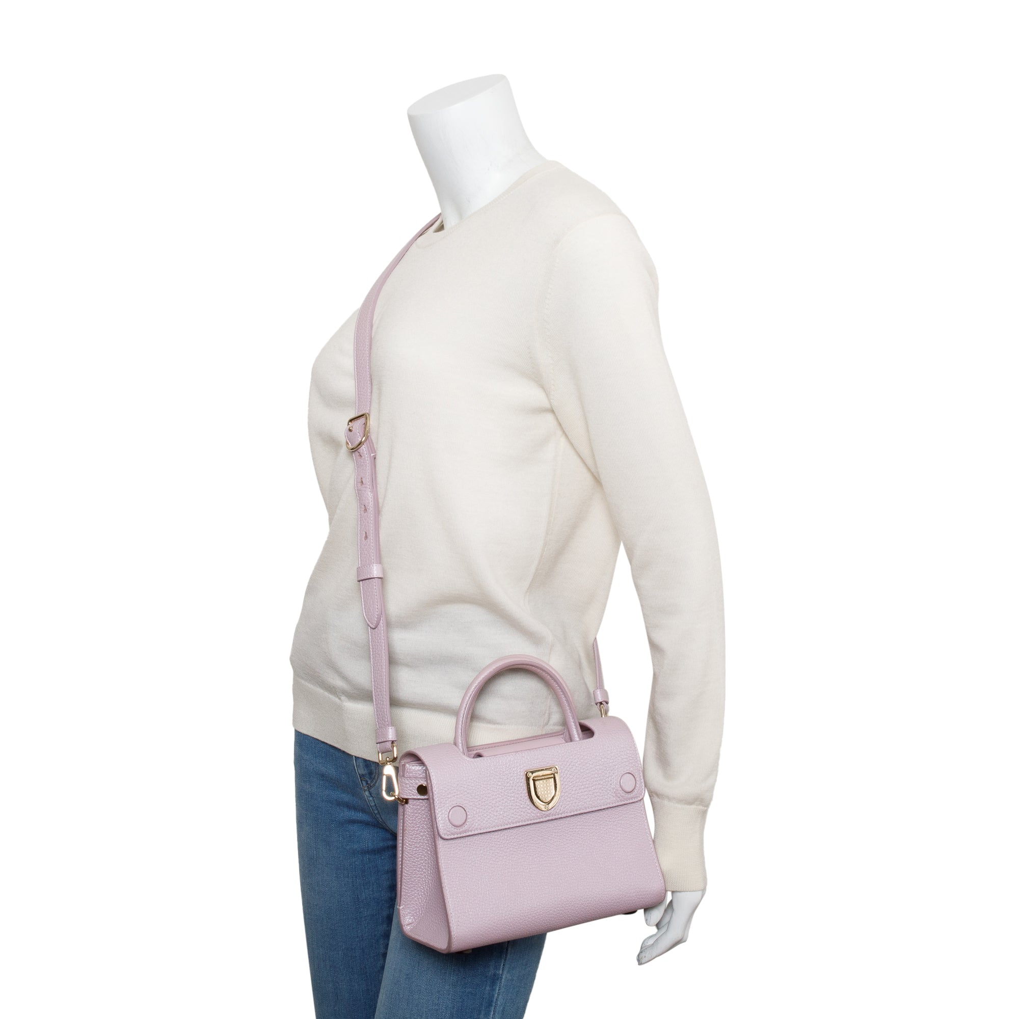 Christian Dior Pink Calfskin Leather MIni Diorever Bag w/ Strap