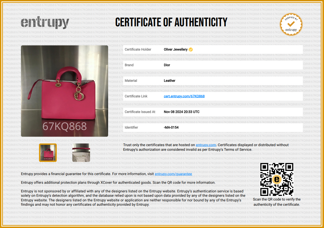 Christian Dior Pink Calfskin Leather Medium Diorissimo Tote w/ Pouch