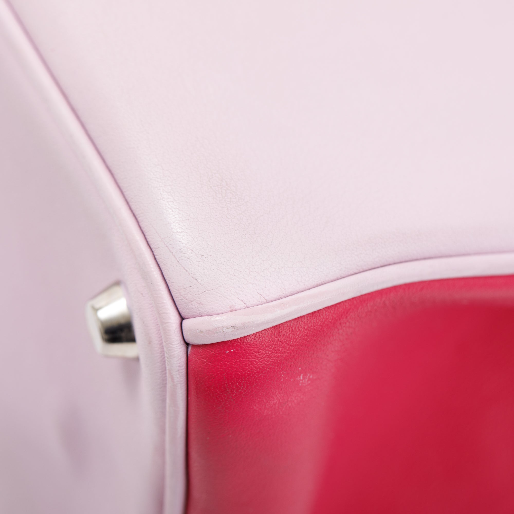 Christian Dior Pink Calfskin Leather Medium Diorissimo Tote w/ Strap, Pouch & Authenticity Card