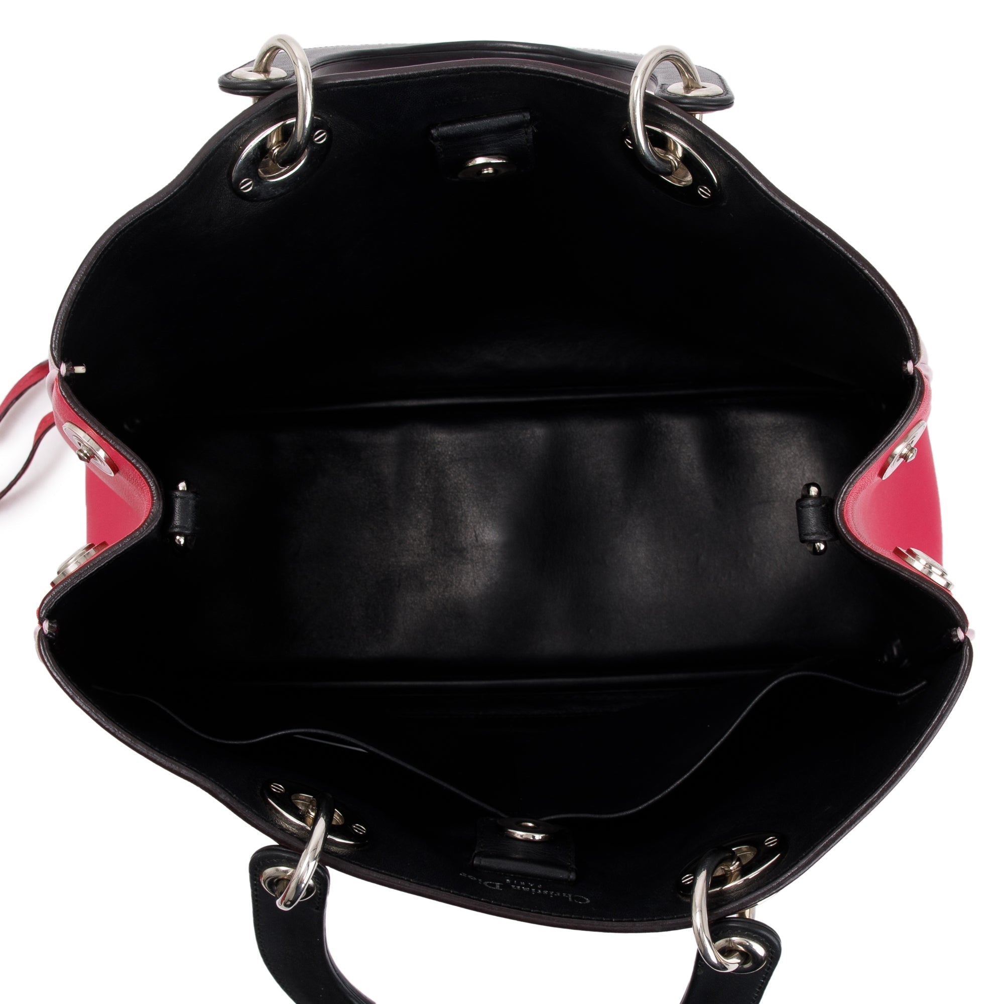 Christian Dior Pink Calfskin Leather Medium Diorissimo Tote w/ Strap, Pouch & Authenticity Card