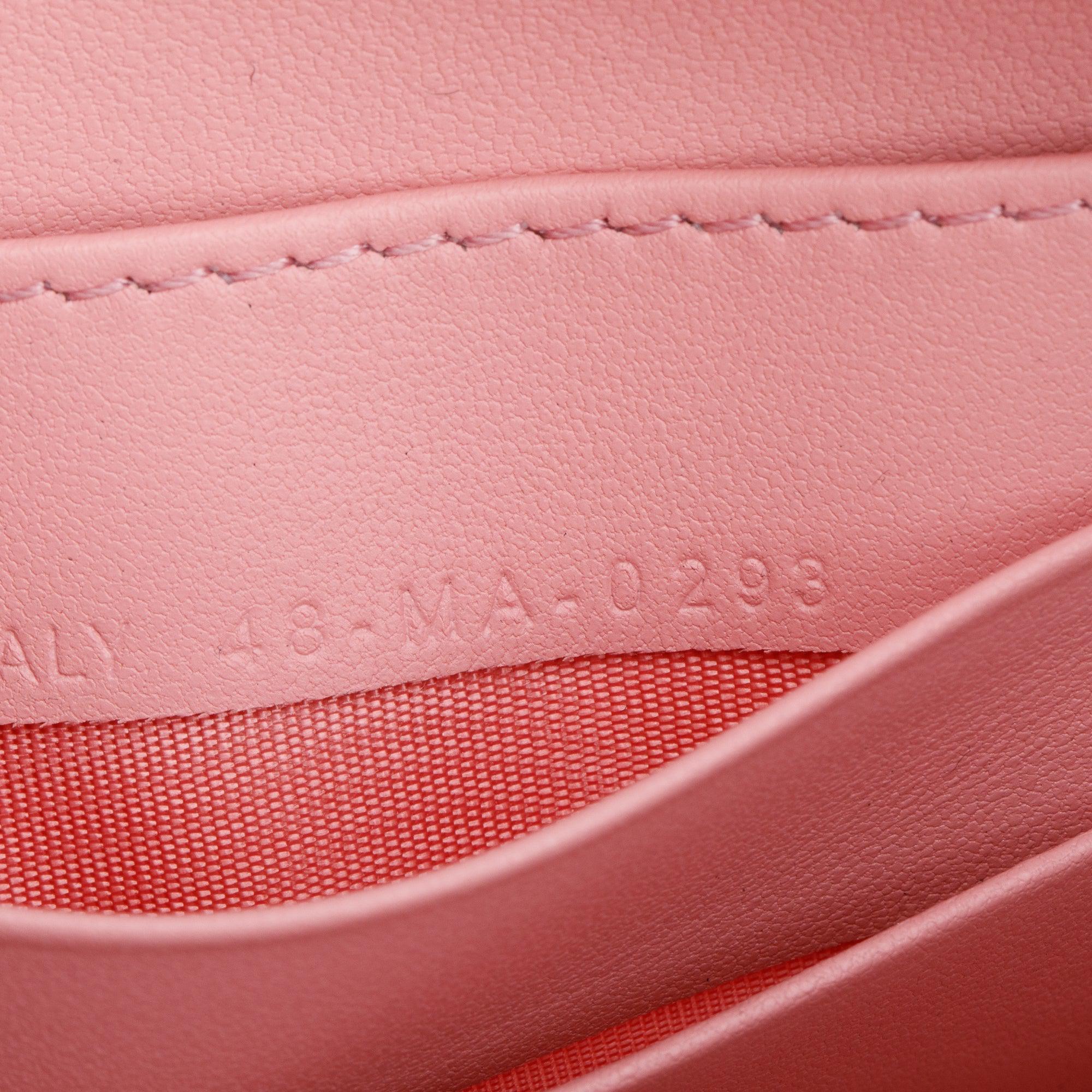 Christian Dior Pink Calfskin Leather Saddle Rodeo Pouch w/ Box