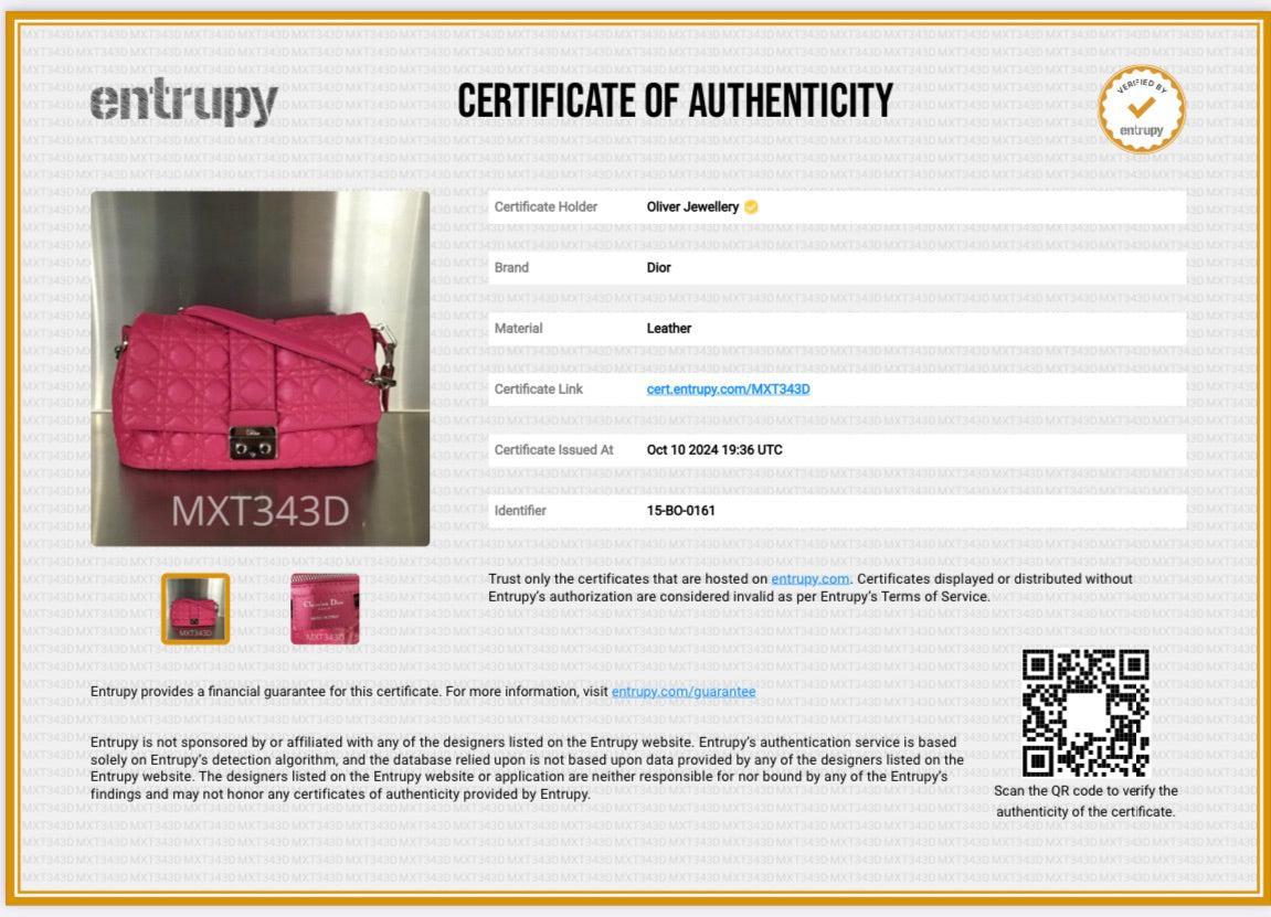 Christian Dior Pink Cannage Calfskin Leather New Lock Flap Bag w/ Authenticity Card & Receipt