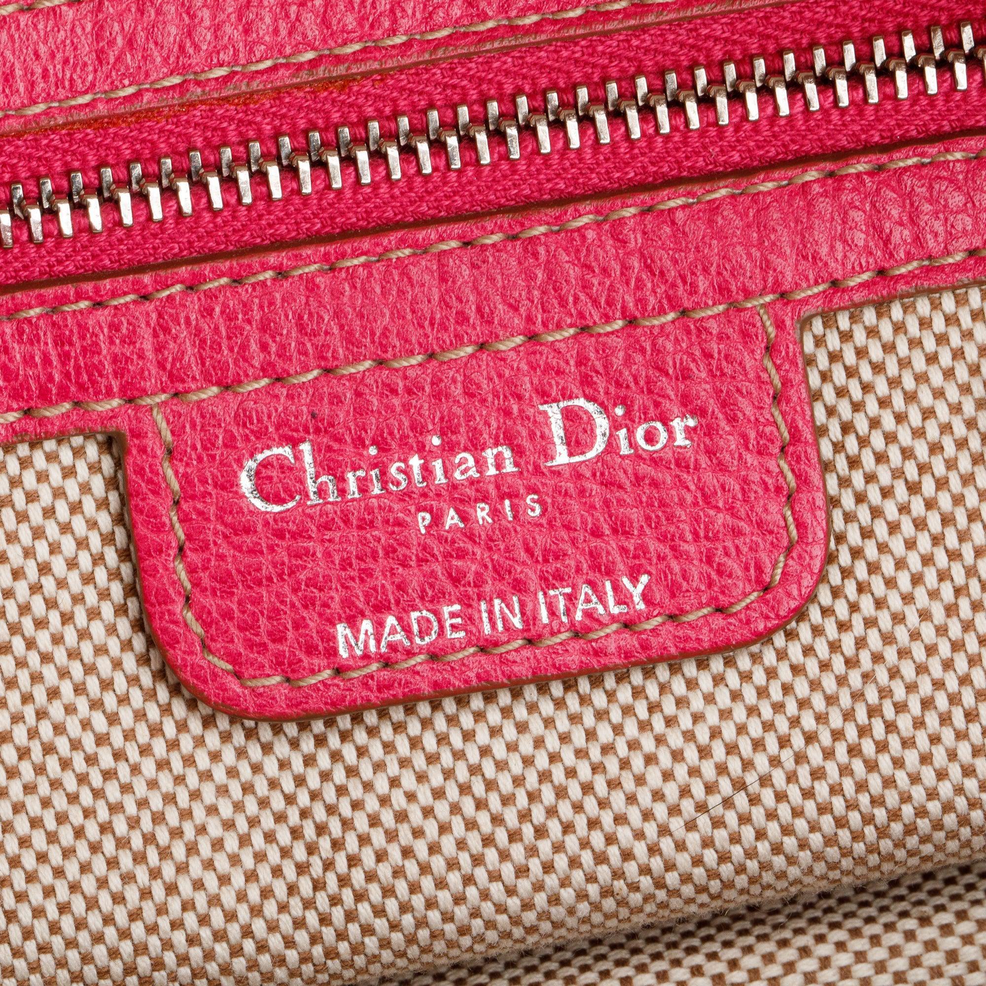 Christian Dior Pink Cannage Coated Canvas Shoulder Bag