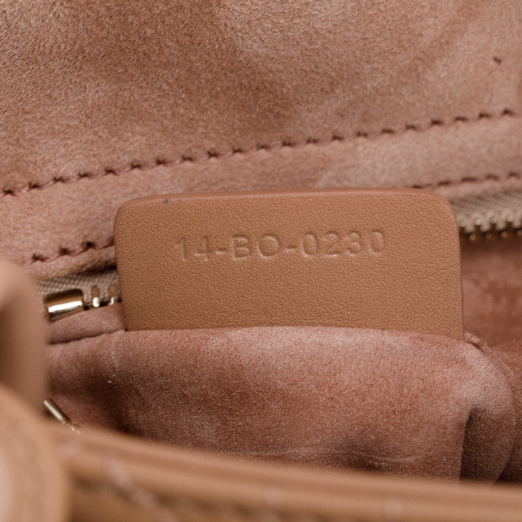 Christian Dior Pink Cannage Lambskin Leather Small Lady Dior My ABCDior Bag w/ Authenticity Card