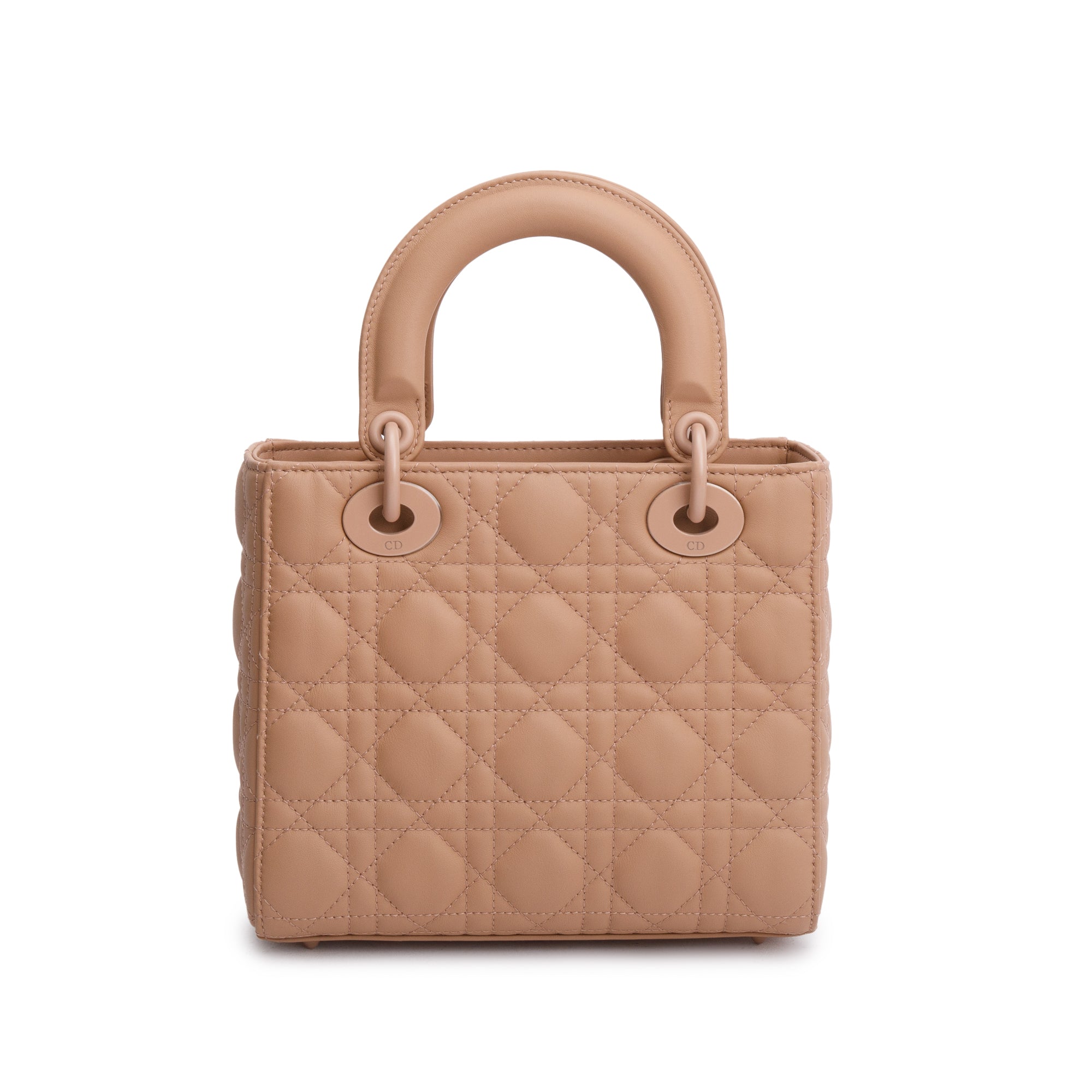 Christian Dior Pink Cannage Lambskin Leather Small Lady Dior My ABCDior Bag w/ Authenticity Card