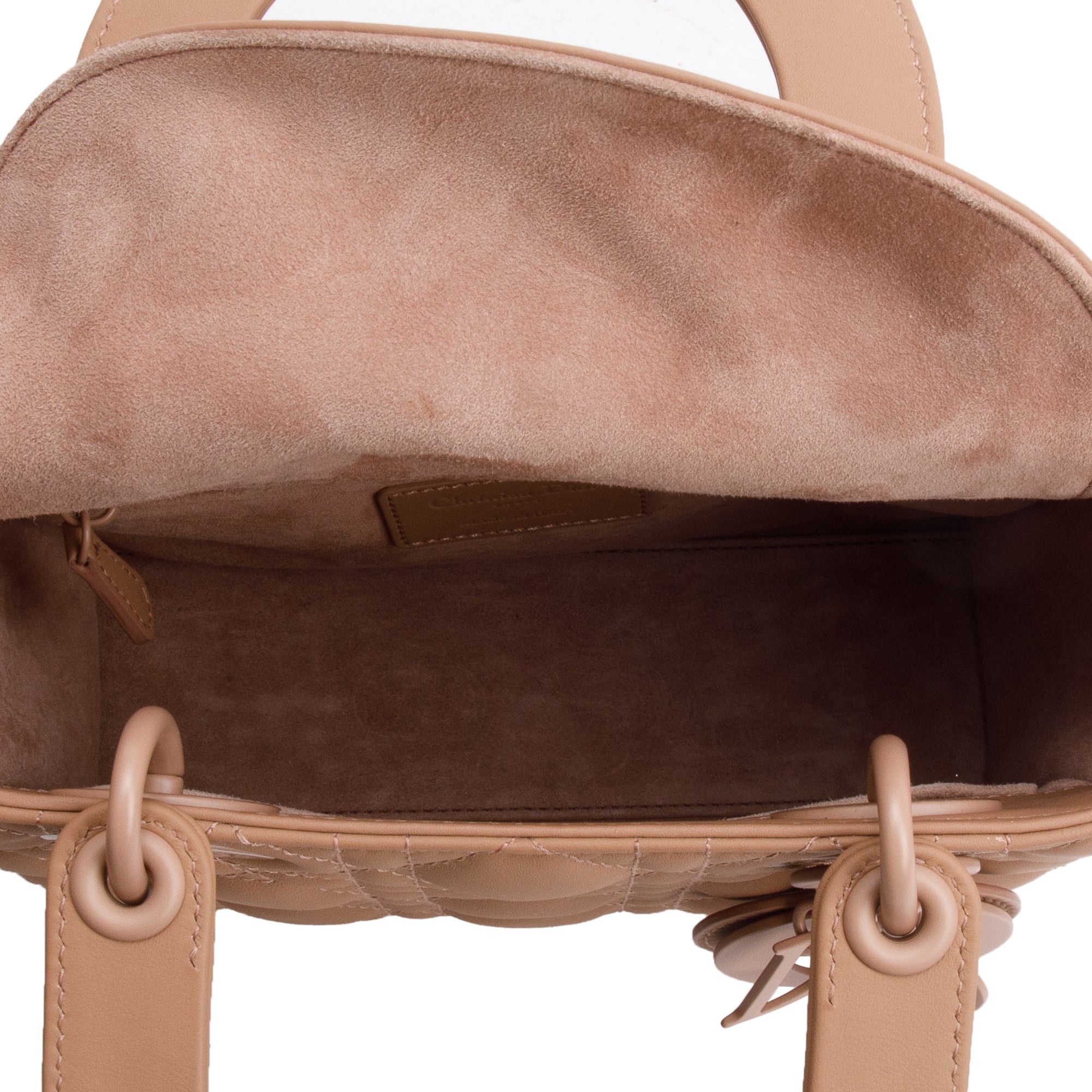 Christian Dior Pink Cannage Lambskin Leather Small Lady Dior My ABCDior Bag w/ Authenticity Card