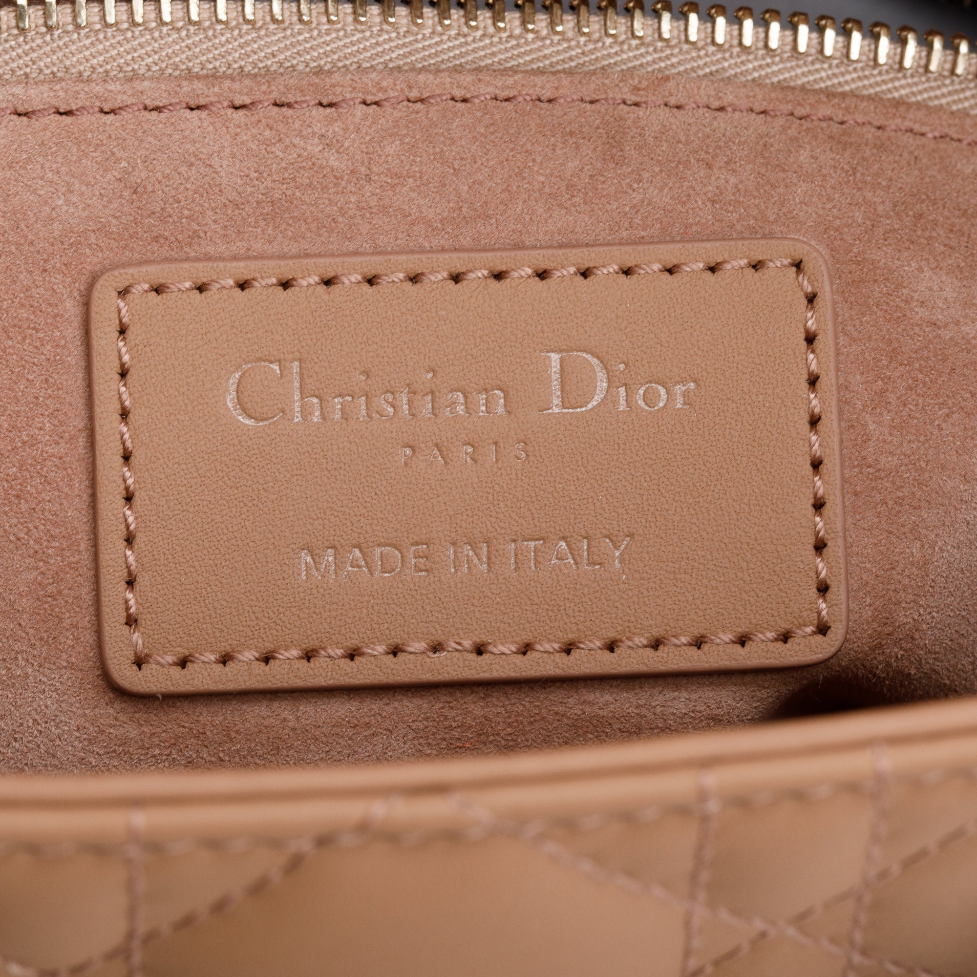 Christian Dior Pink Cannage Lambskin Leather Small Lady Dior My ABCDior Bag w/ Authenticity Card