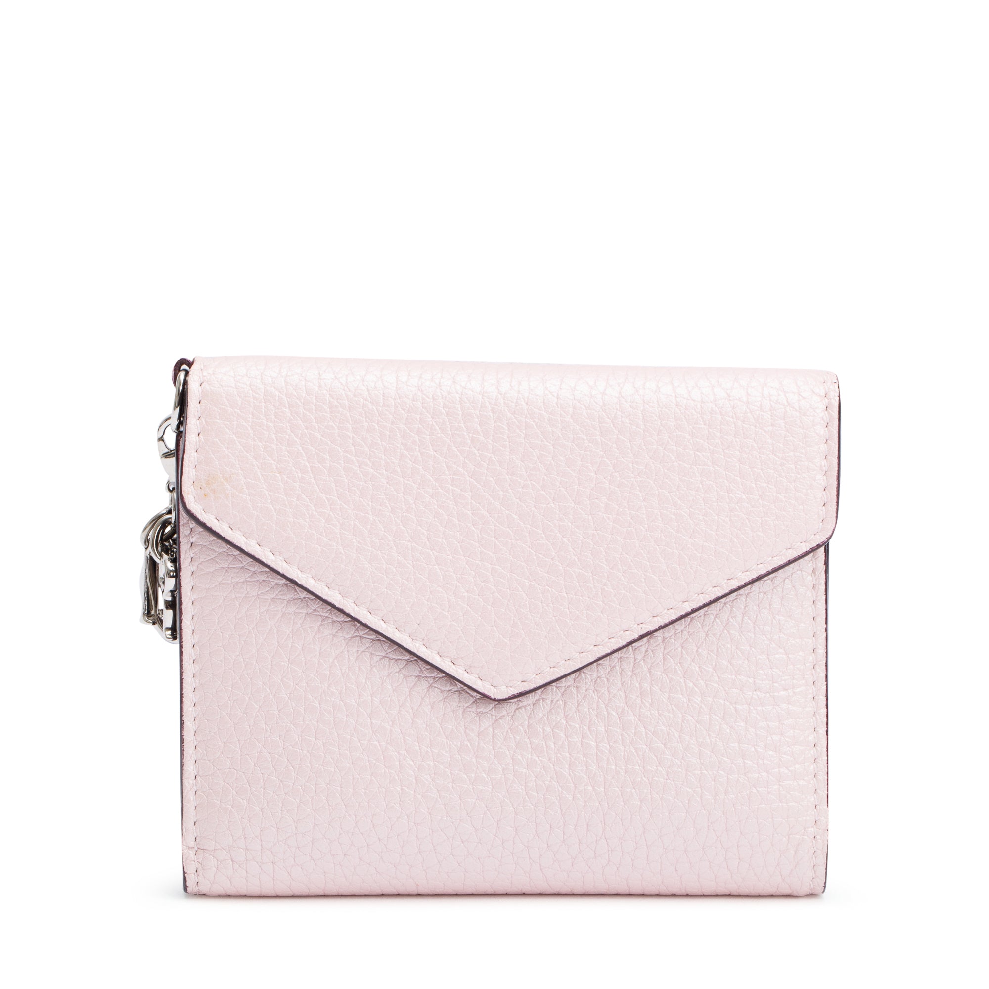 Christian Dior Pink Leather Diorissimo Envelope Compact Wallet w/ Box