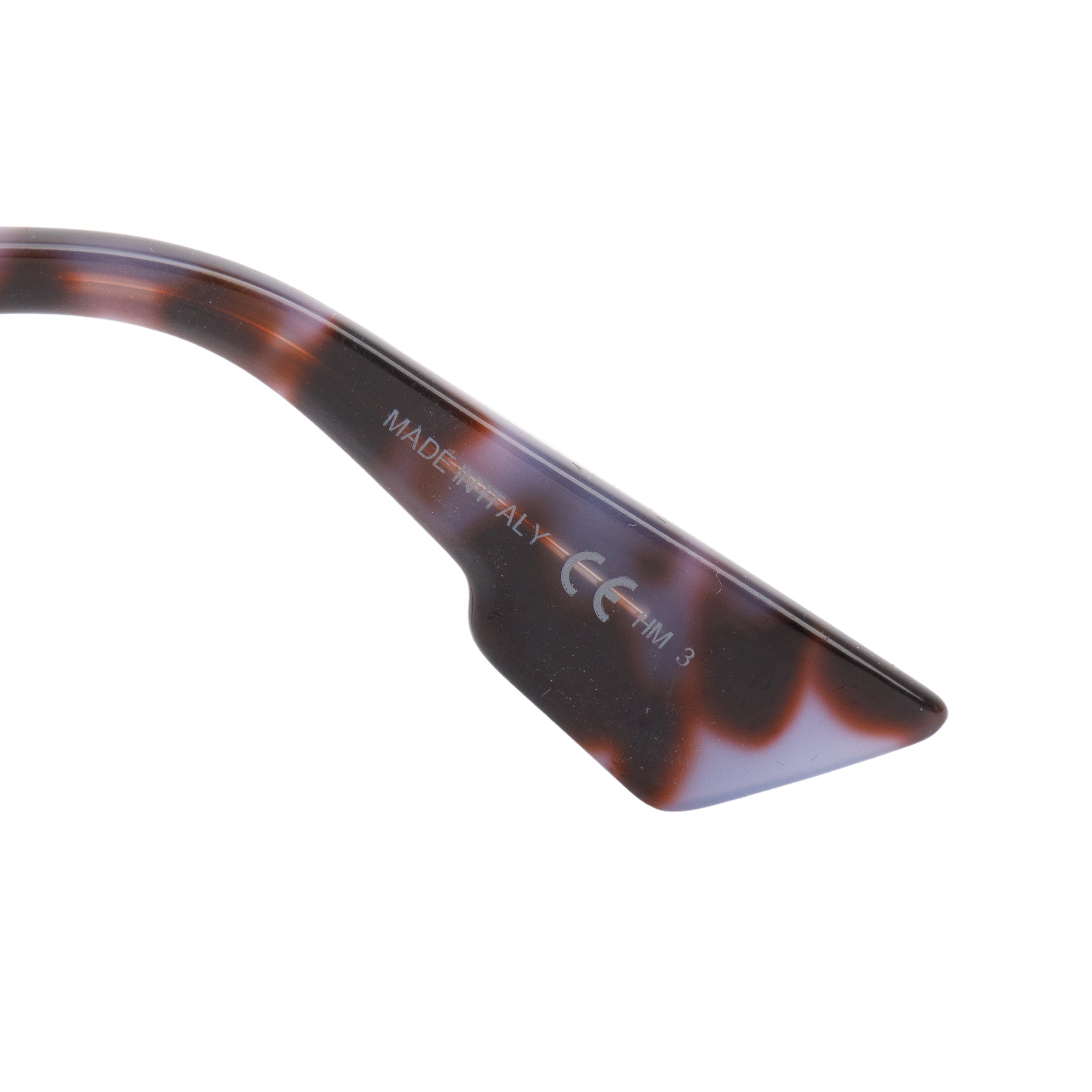 Christian Dior Purple Spotted Havana Acetate Abstract Mirrored Square Sunglasses w/ Case