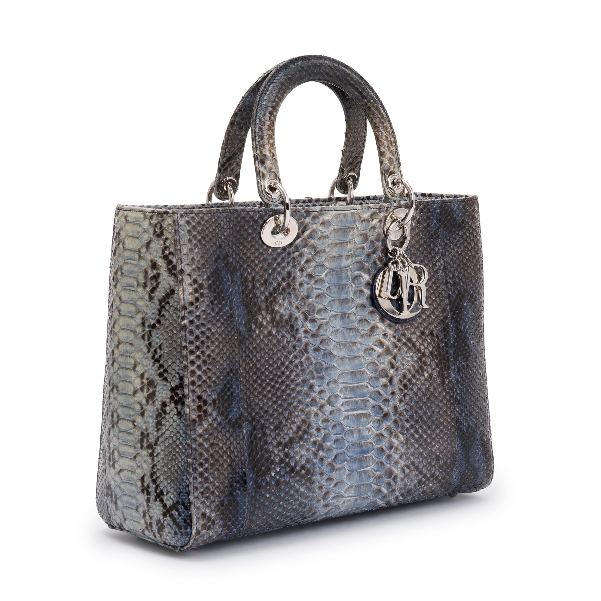 Christian Dior Python Large Lady Dior Bag w/ Srap