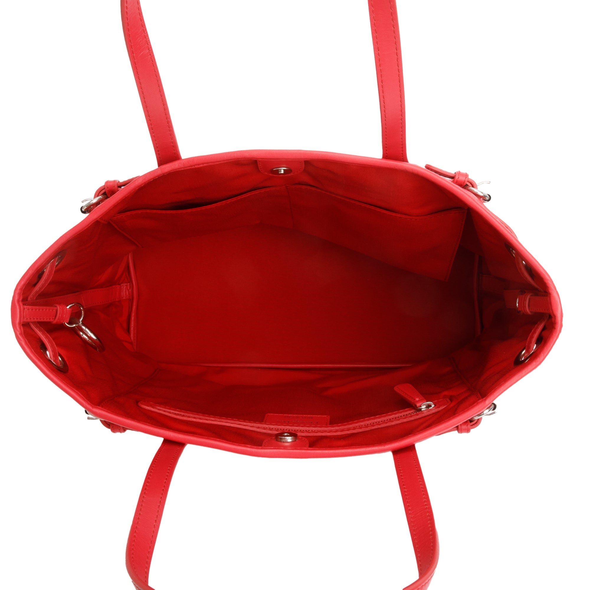 Christian Dior Red Cannage Panarea Shopping Tote