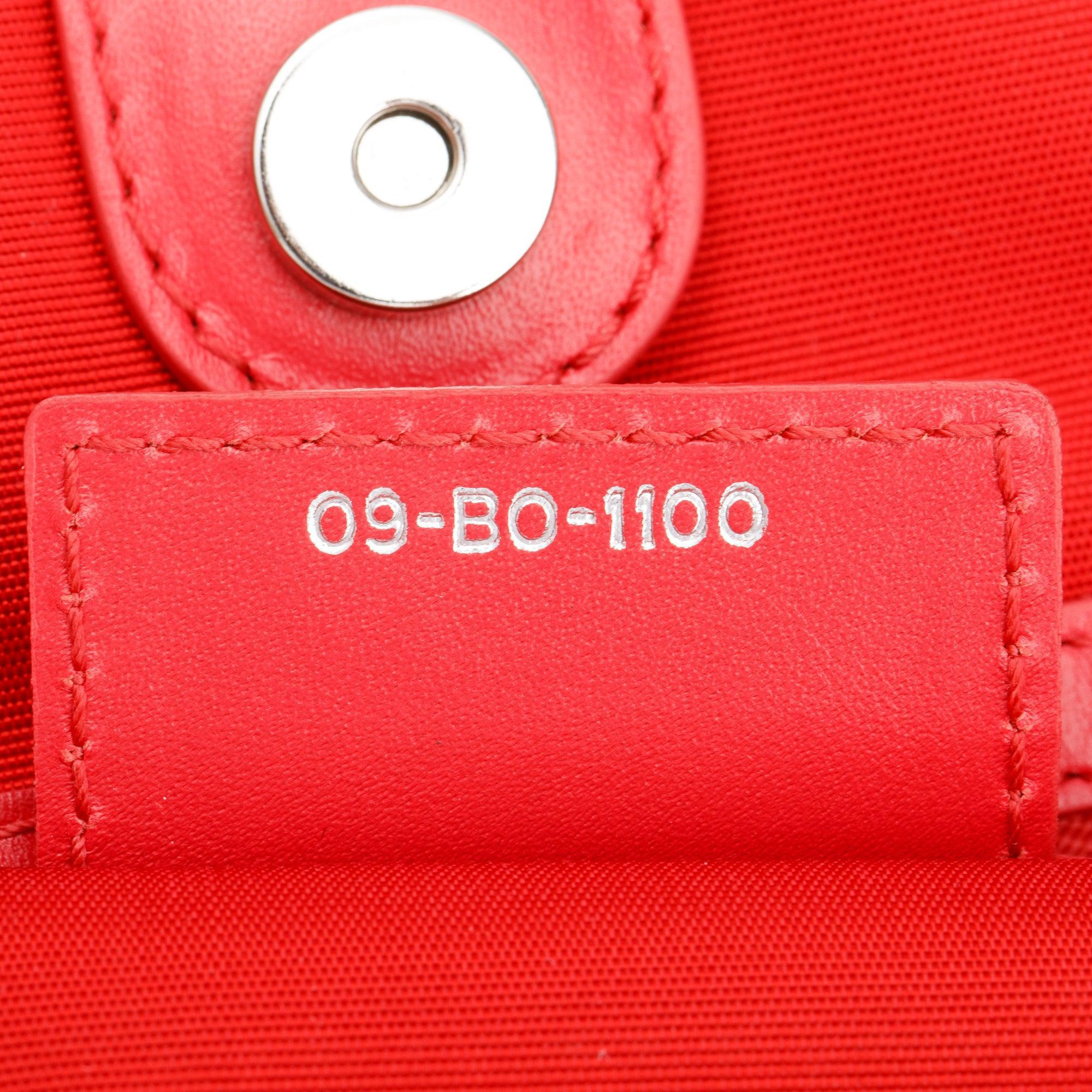 Christian Dior Red Cannage Panarea Shopping Tote
