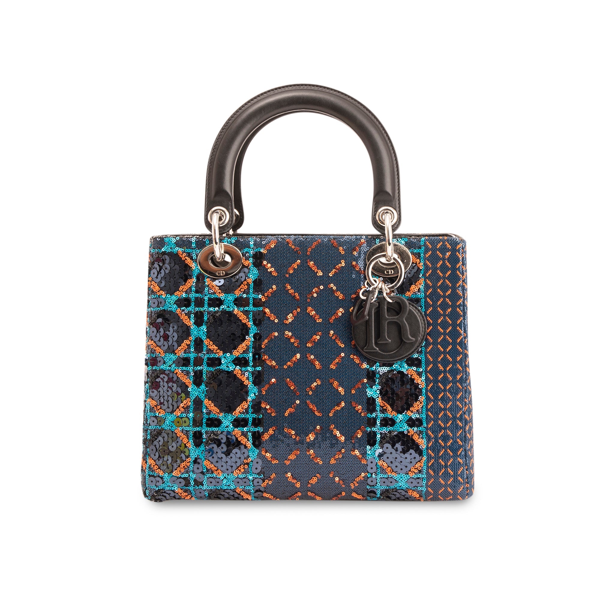 Christian Dior Sequin Medium Lady Dior Bag w/ Strap