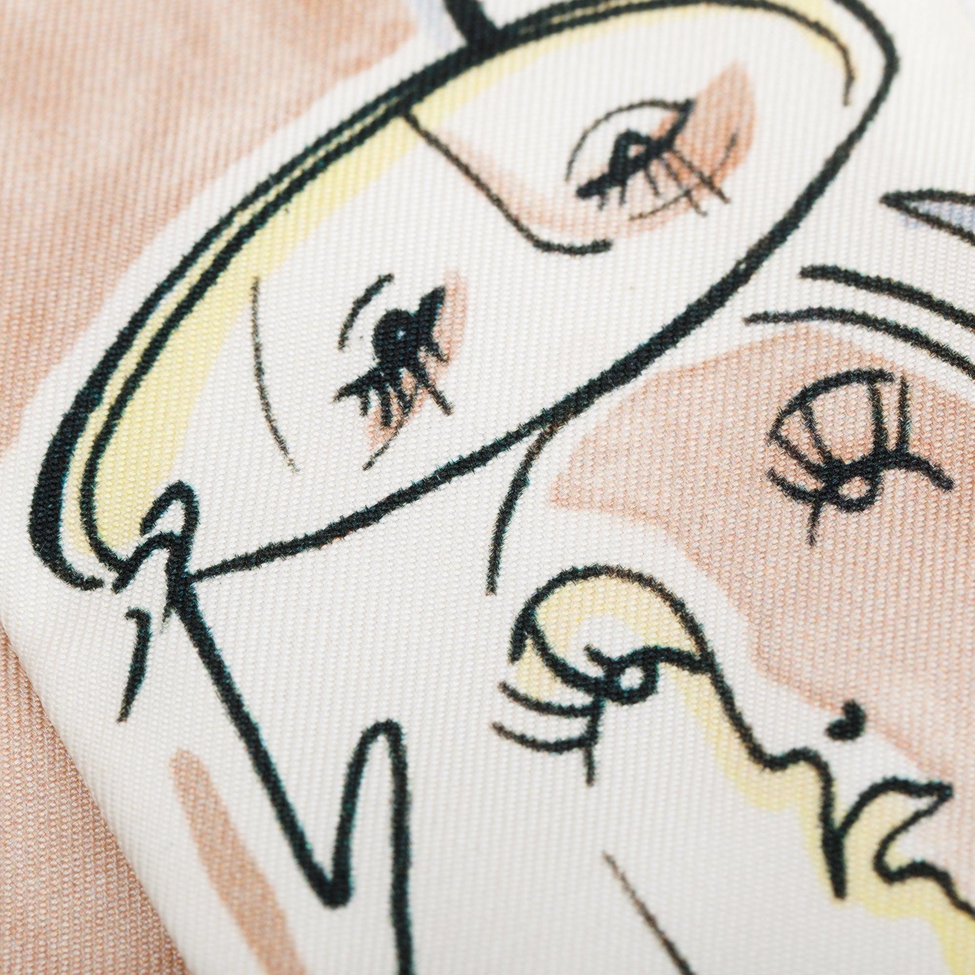 Christian Dior Silk Mitzah ABCDIOR "M" Twilly w/ Box