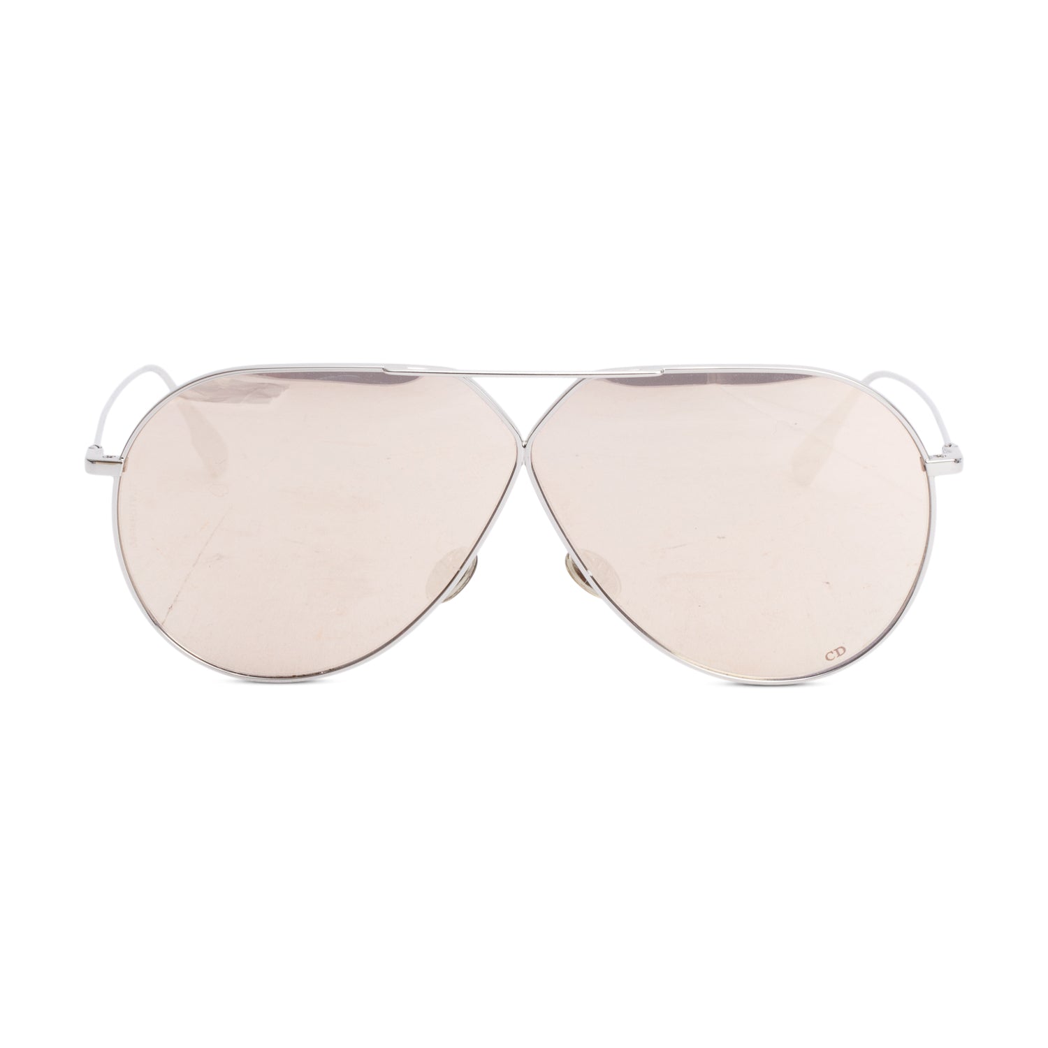 Christian Dior Silver Metal DiorStellaire 3 Aviator Mirror Sunglasses
