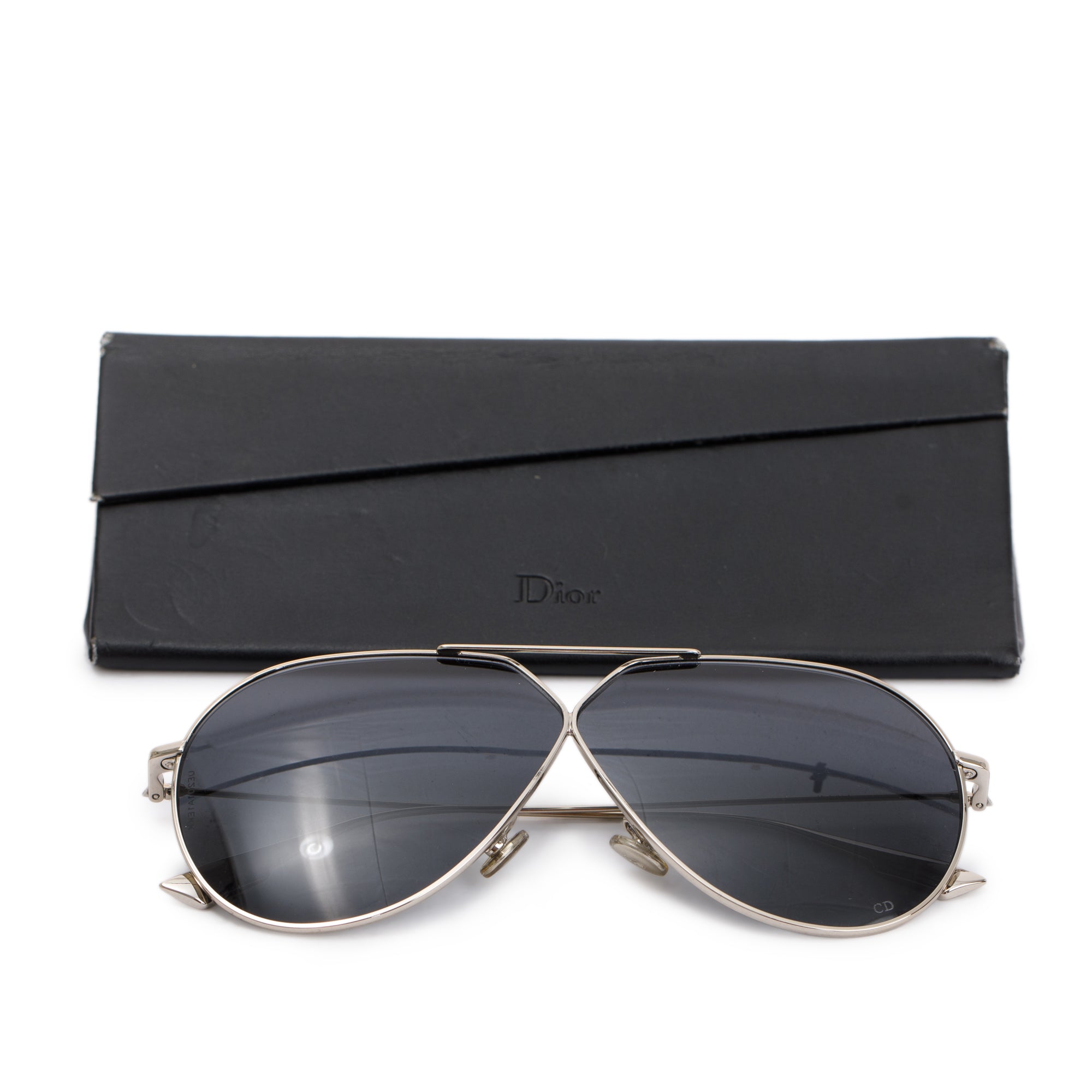 Christian Dior Silver Metal Stellaire 3 Sunglasses w/ Case